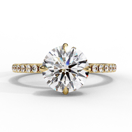The Solitaire Hidden Halo Engagement Ring