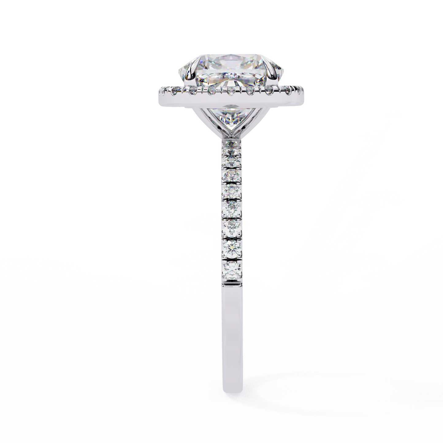 The Halo Pavé Engagement Ring