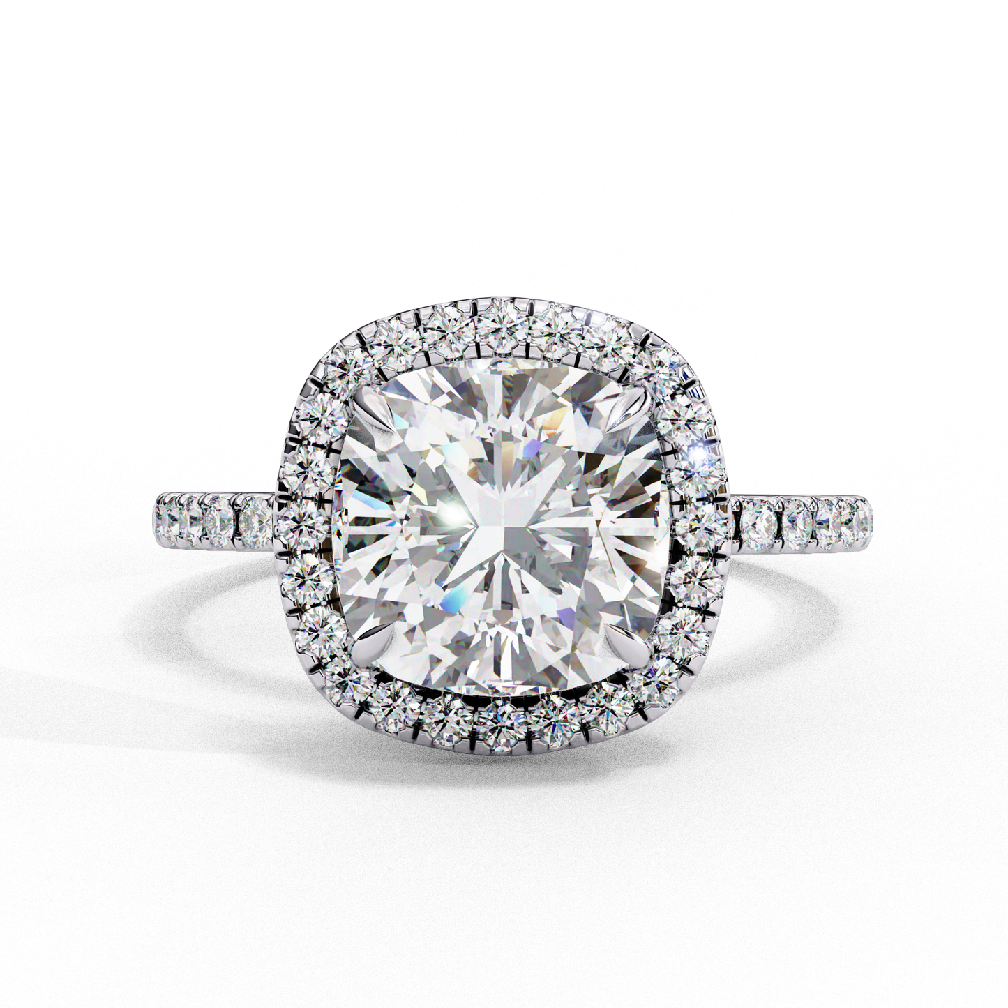 The Halo Pavé Engagement Ring