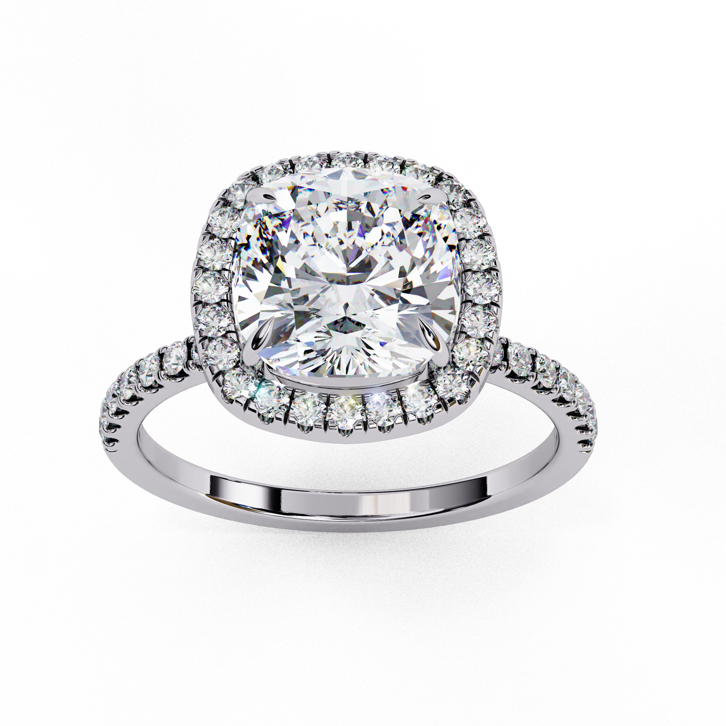 The Halo Pavé Engagement Ring