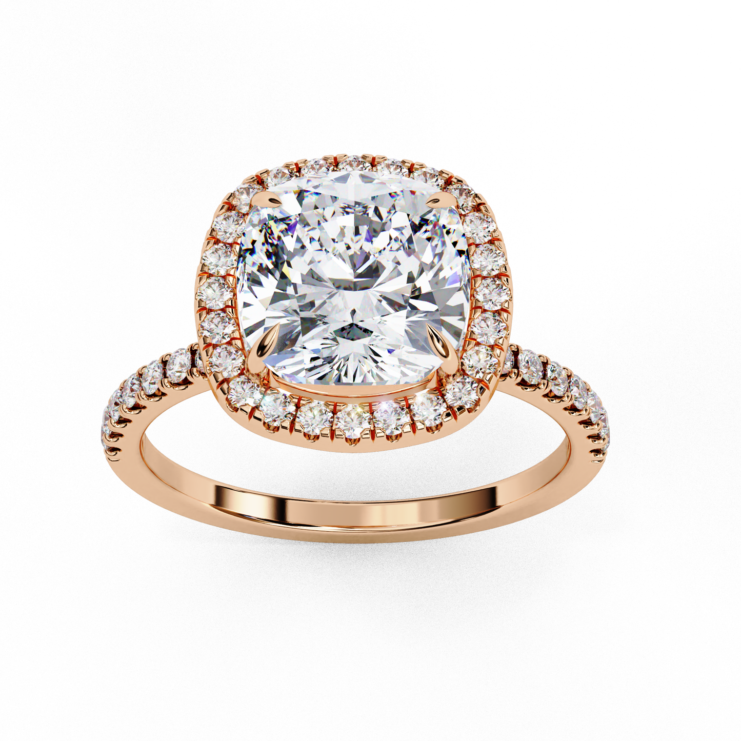 The Halo Pavé Engagement Ring
