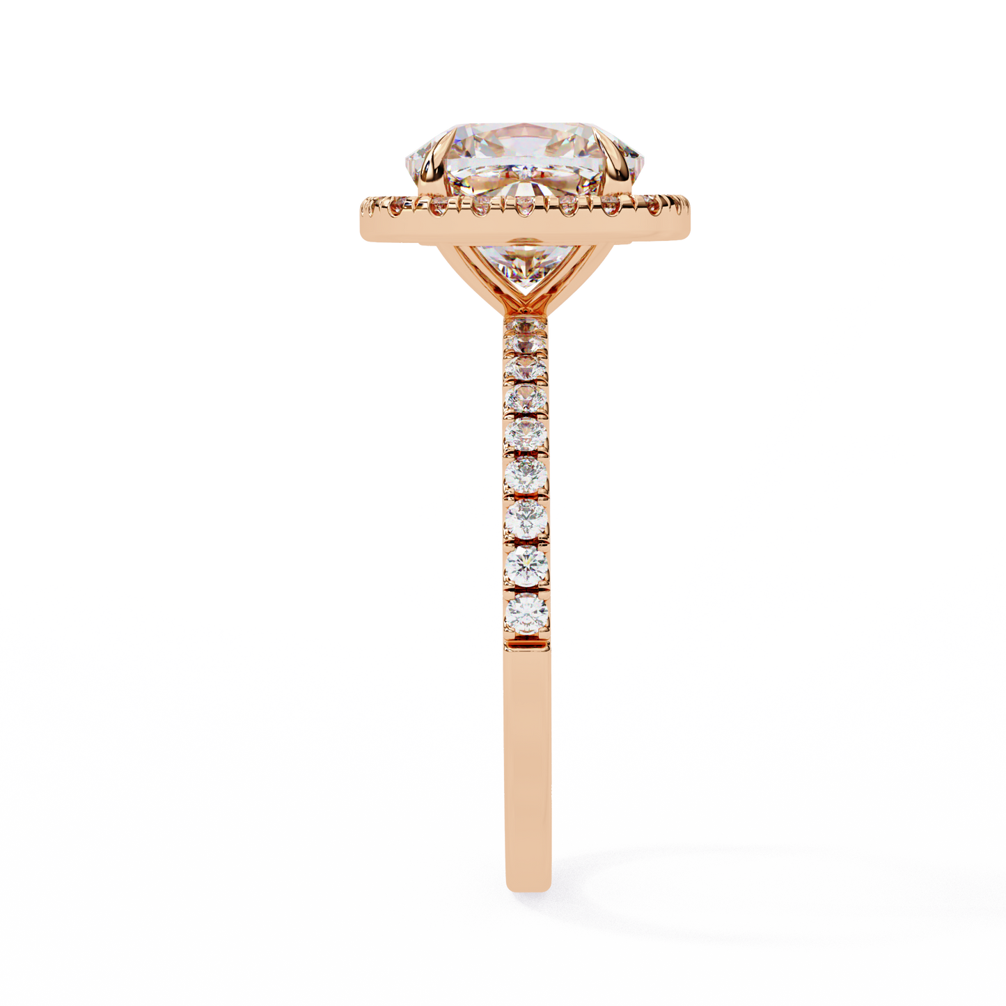 The Halo Pavé Engagement Ring