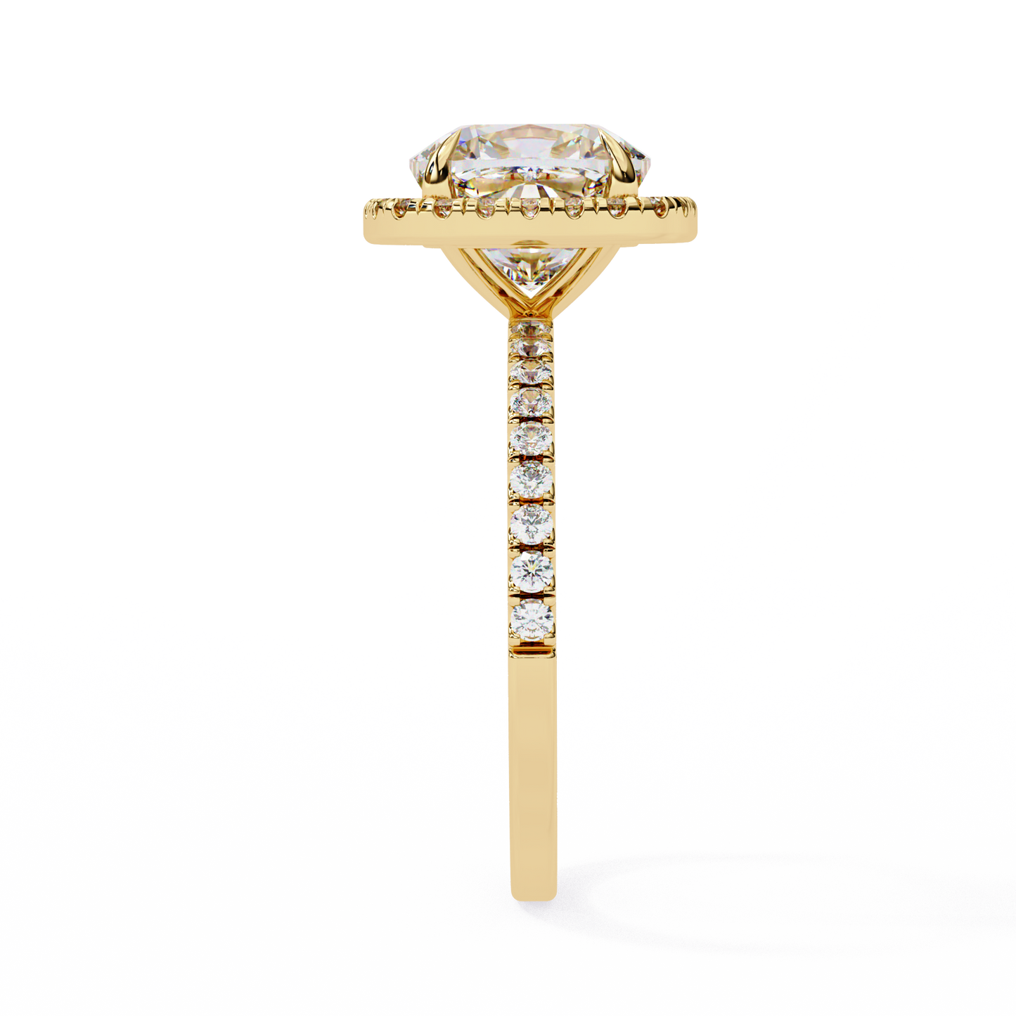 The Halo Pavé Engagement Ring