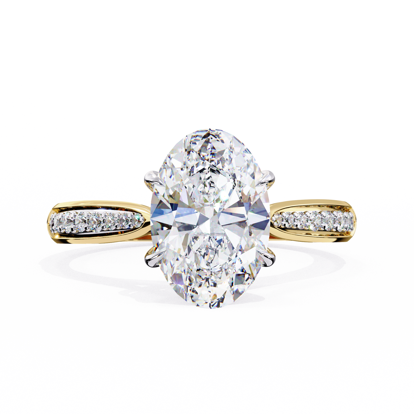The Pavé Bridge Engagement Ring with Channel Set Diamonds