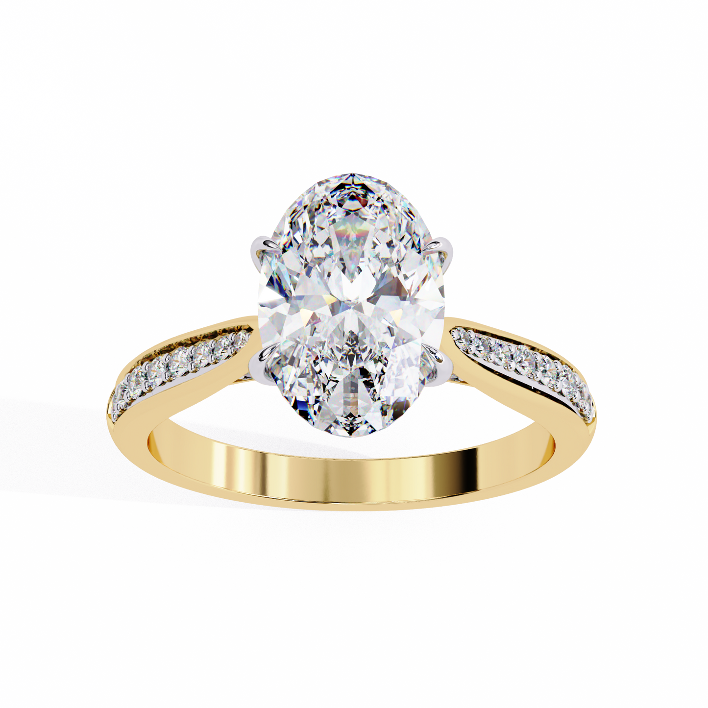 The Pavé Bridge Engagement Ring with Channel Set Diamonds