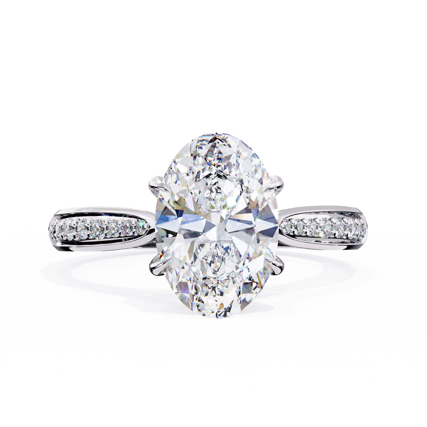 The Pavé Bridge Engagement Ring with Channel Set Diamonds