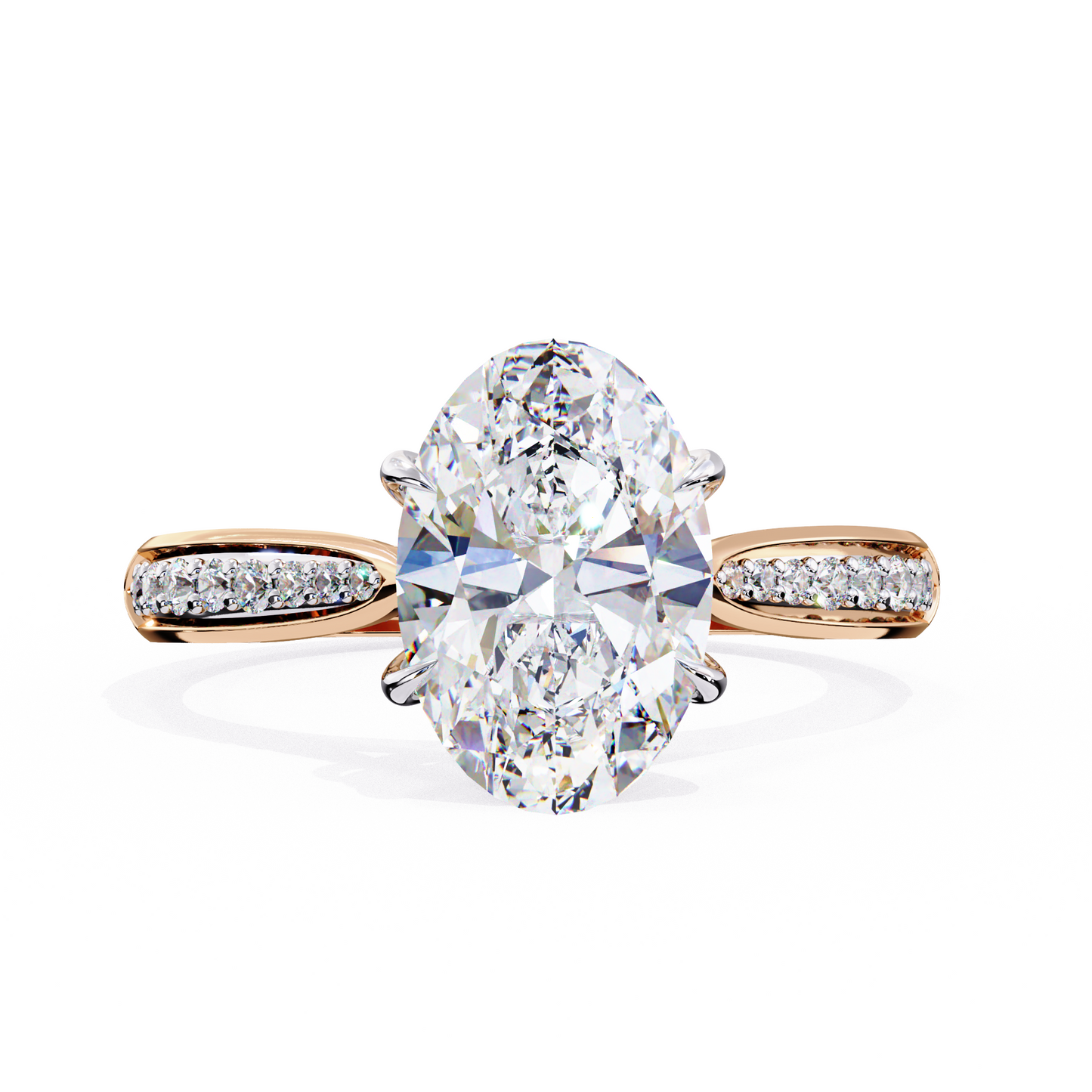 The Pavé Bridge Engagement Ring with Channel Set Diamonds