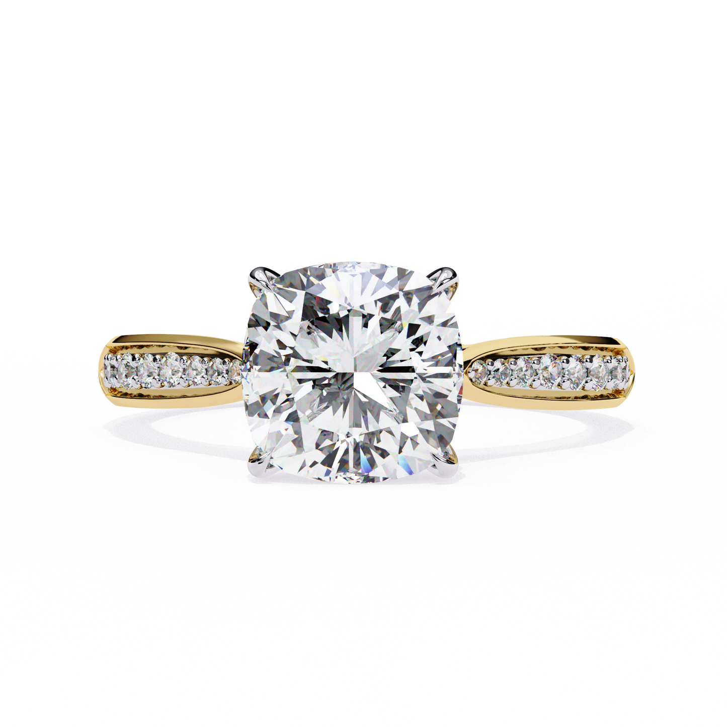 The Pavé Bridge Engagement Ring with Channel Set Diamonds