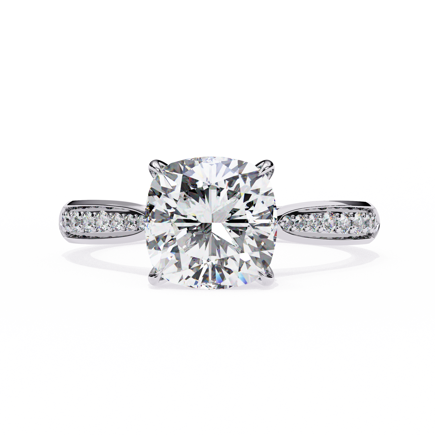 The Pavé Bridge Engagement Ring with Channel Set Diamonds