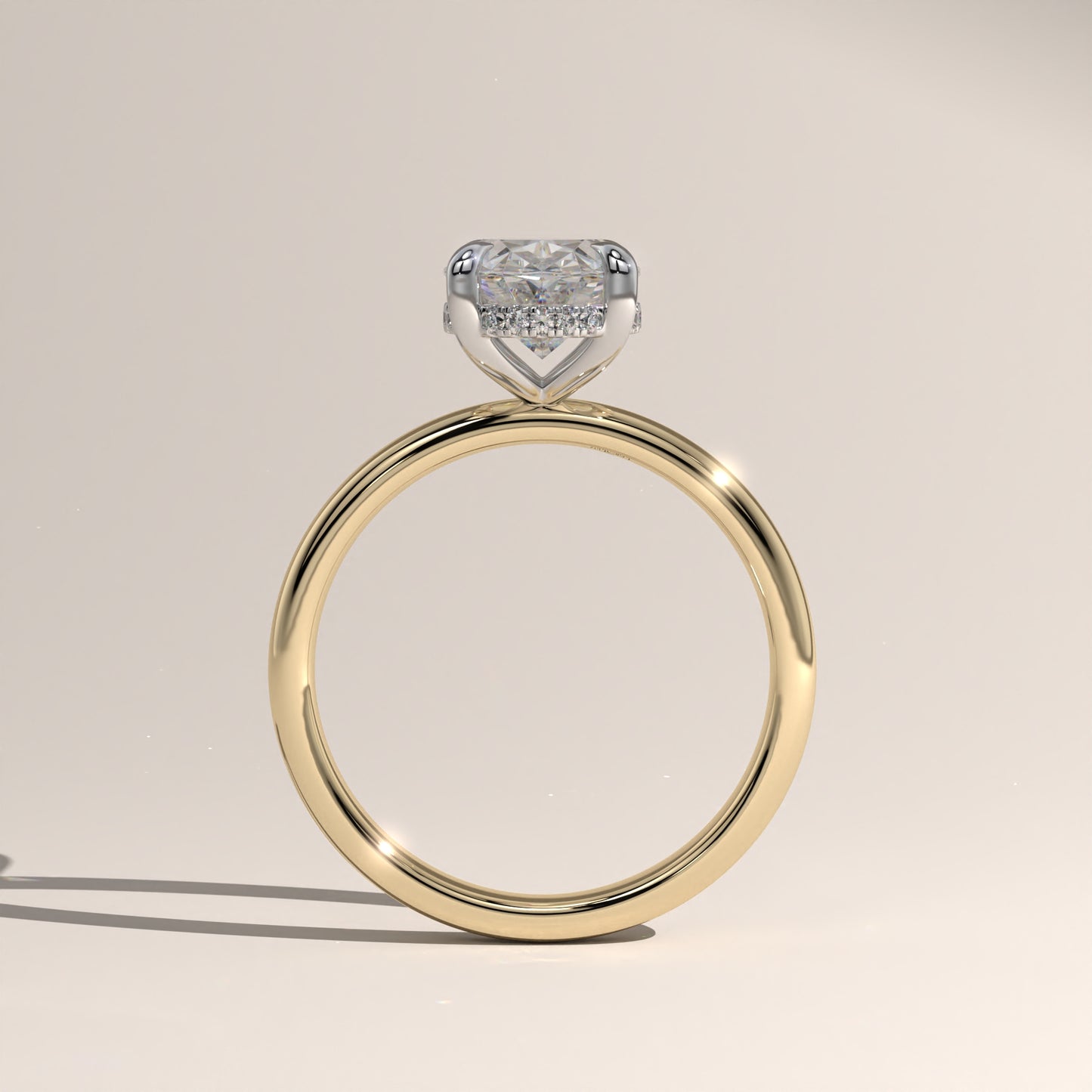 The Classic Hidden Halo Oval Engagement Ring