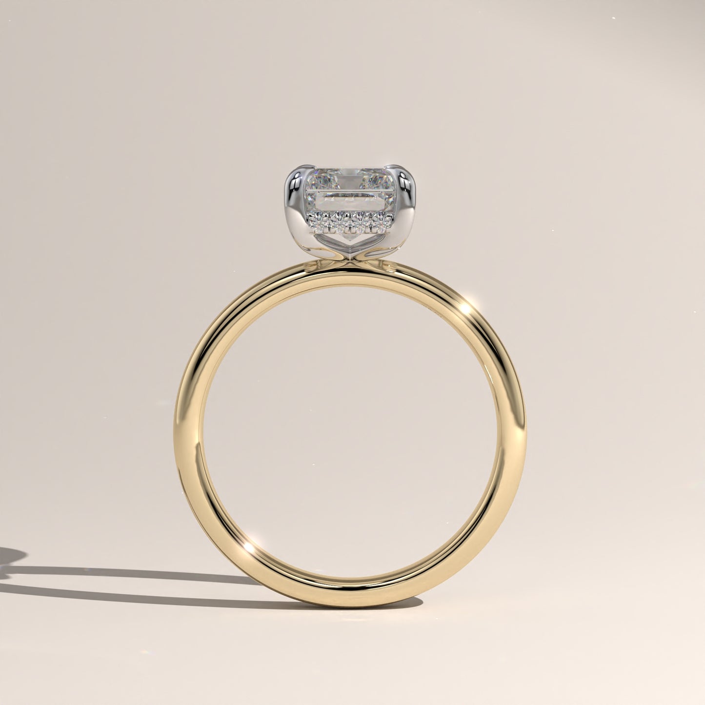 The Classic Hidden Halo Radiant Engagement Ring