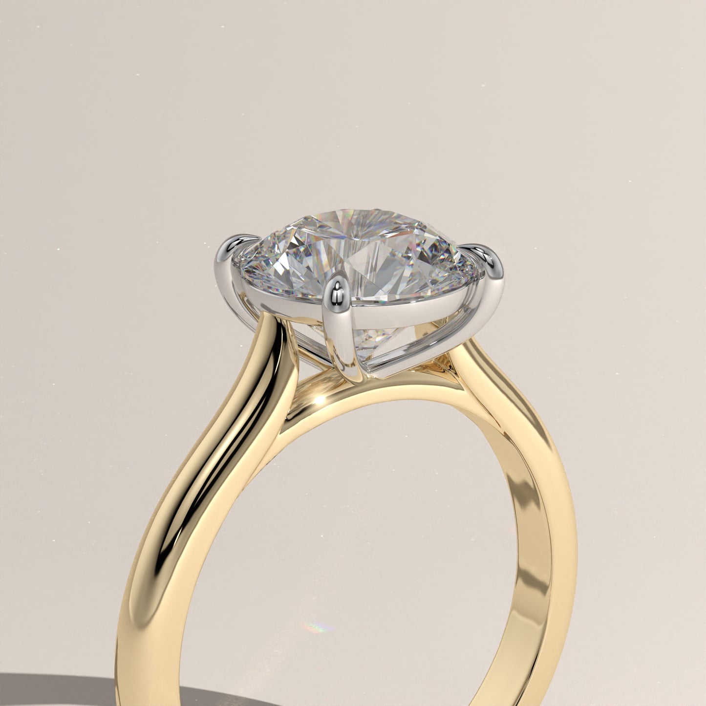 The Cathedral Round Engagement Ring