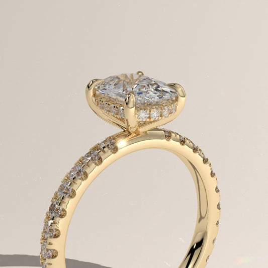 The Solitaire Elongated Cushion Engagement Ring