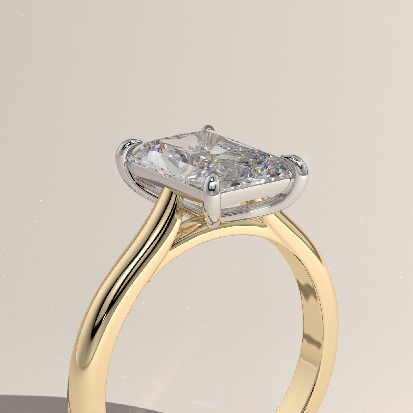 The Cathedral Radiant Engagement Ring