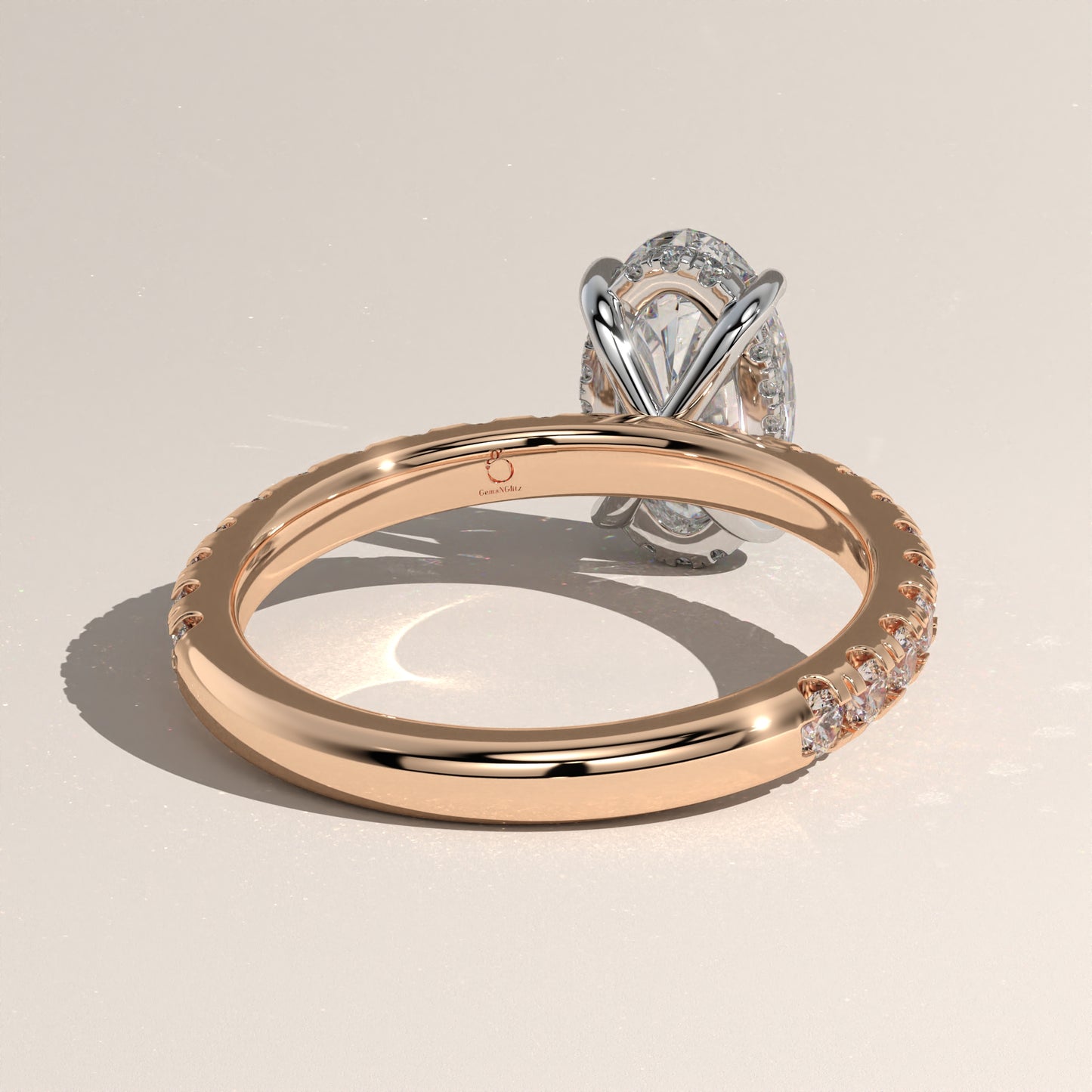 The Solitaire Moval Engagement Ring