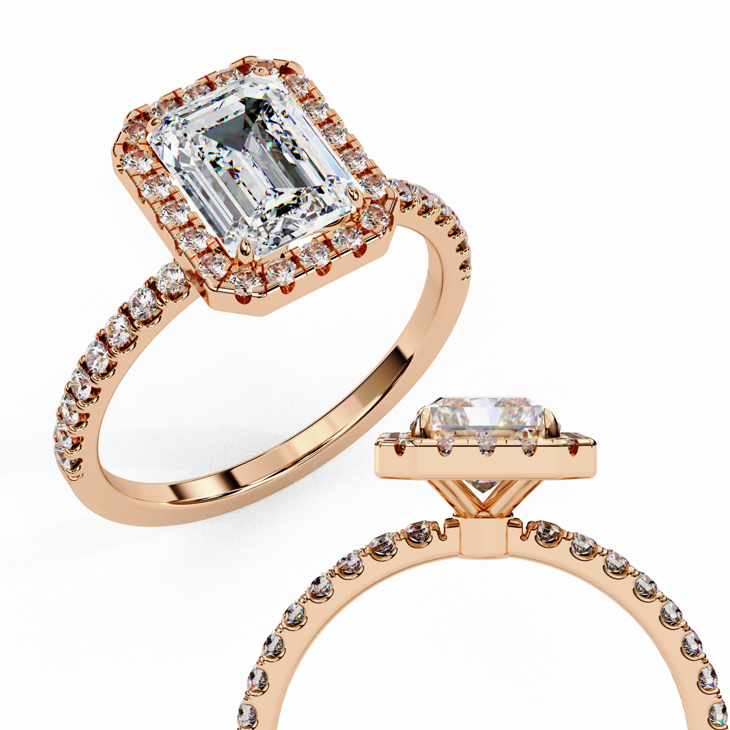 The Halo Pavé Engagement Ring