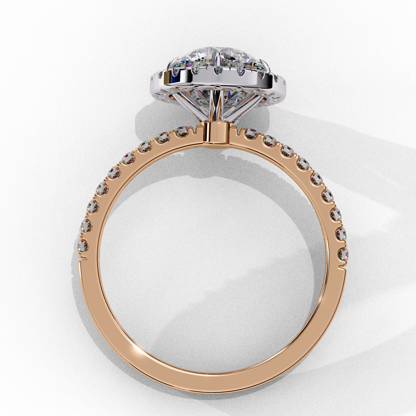 The Halo Pavé Engagement Ring