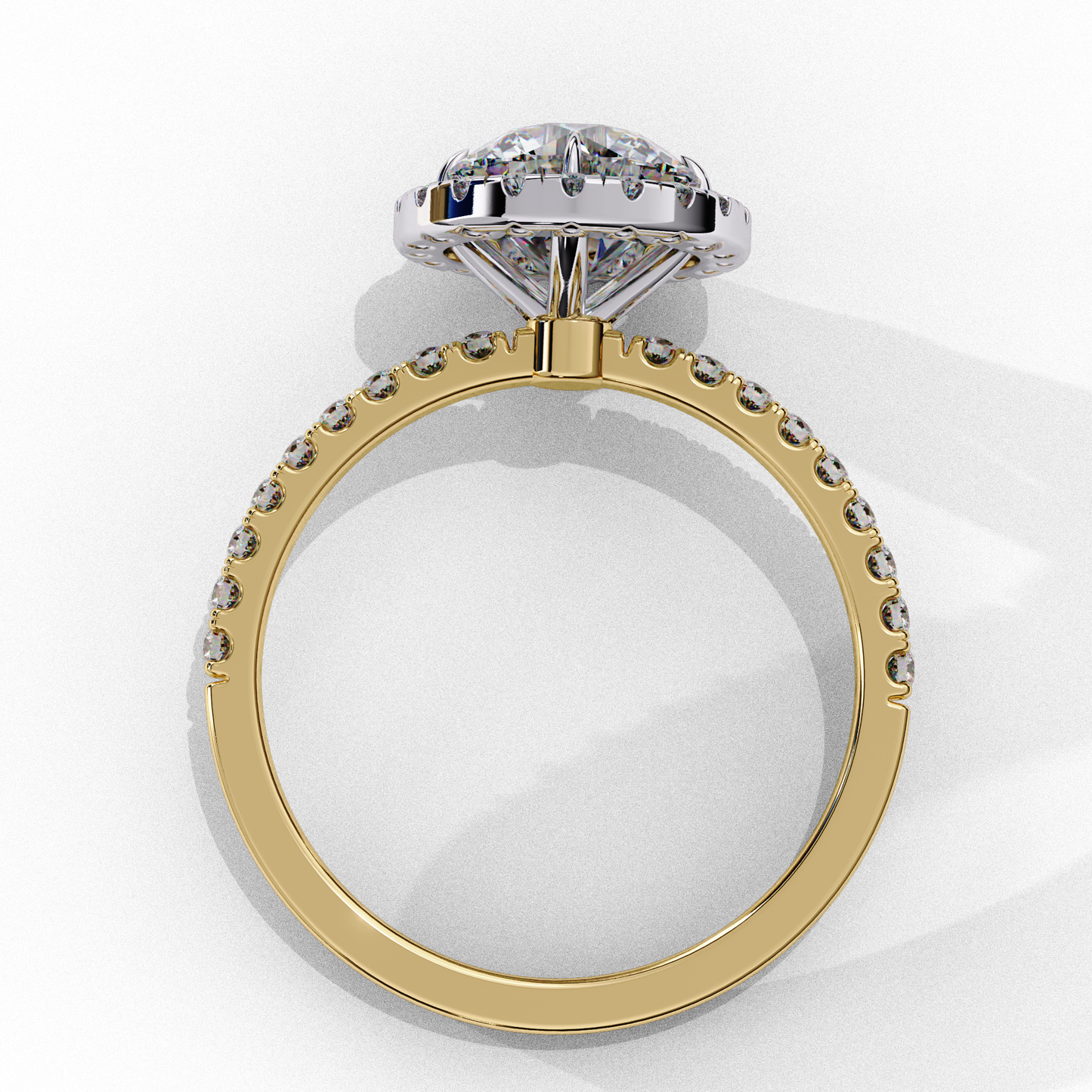 The Halo Pavé Engagement Ring