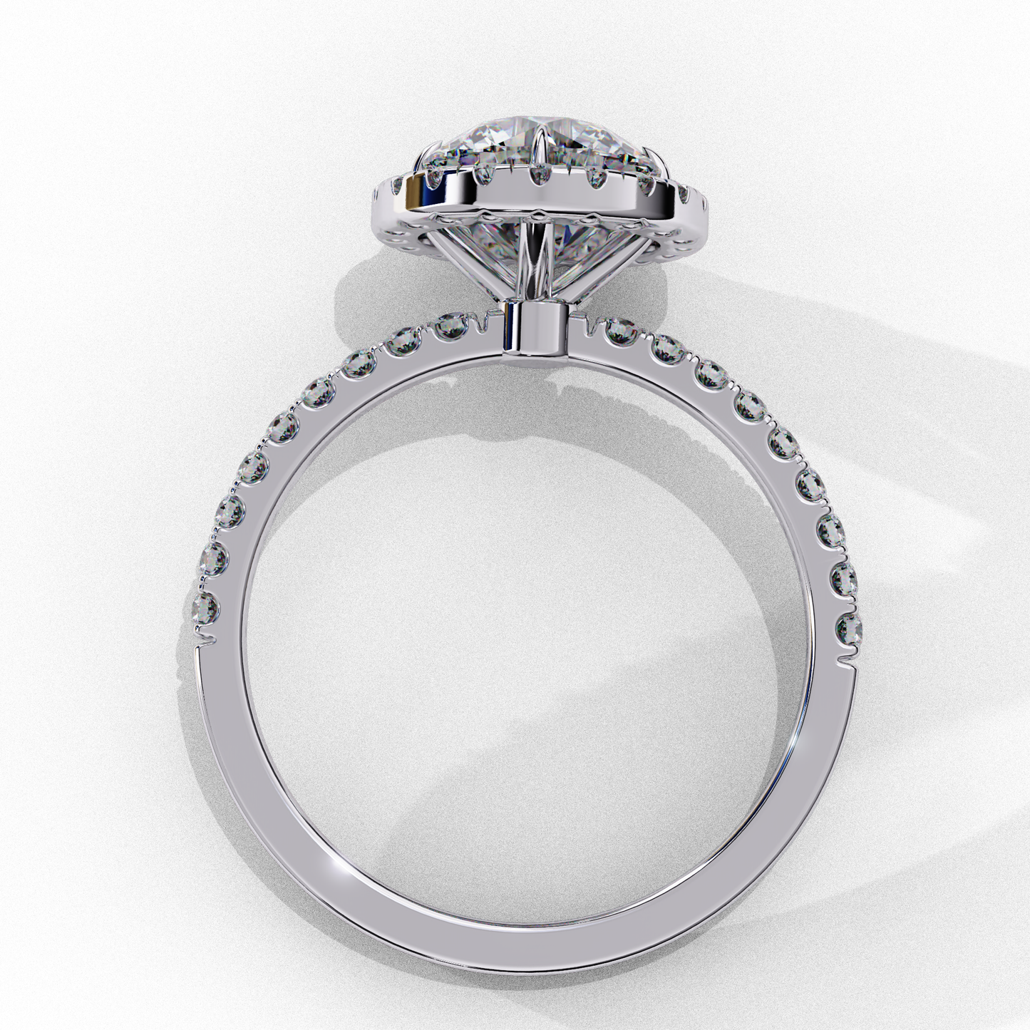 The Halo Pavé Engagement Ring