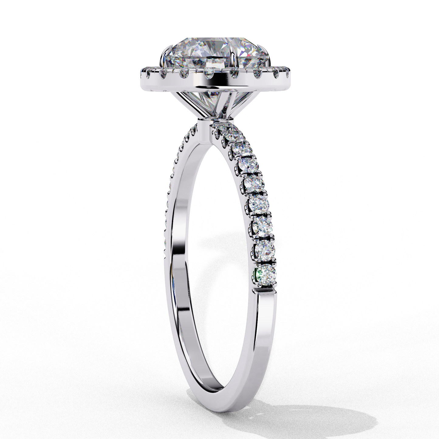 The Halo Pavé Engagement Ring