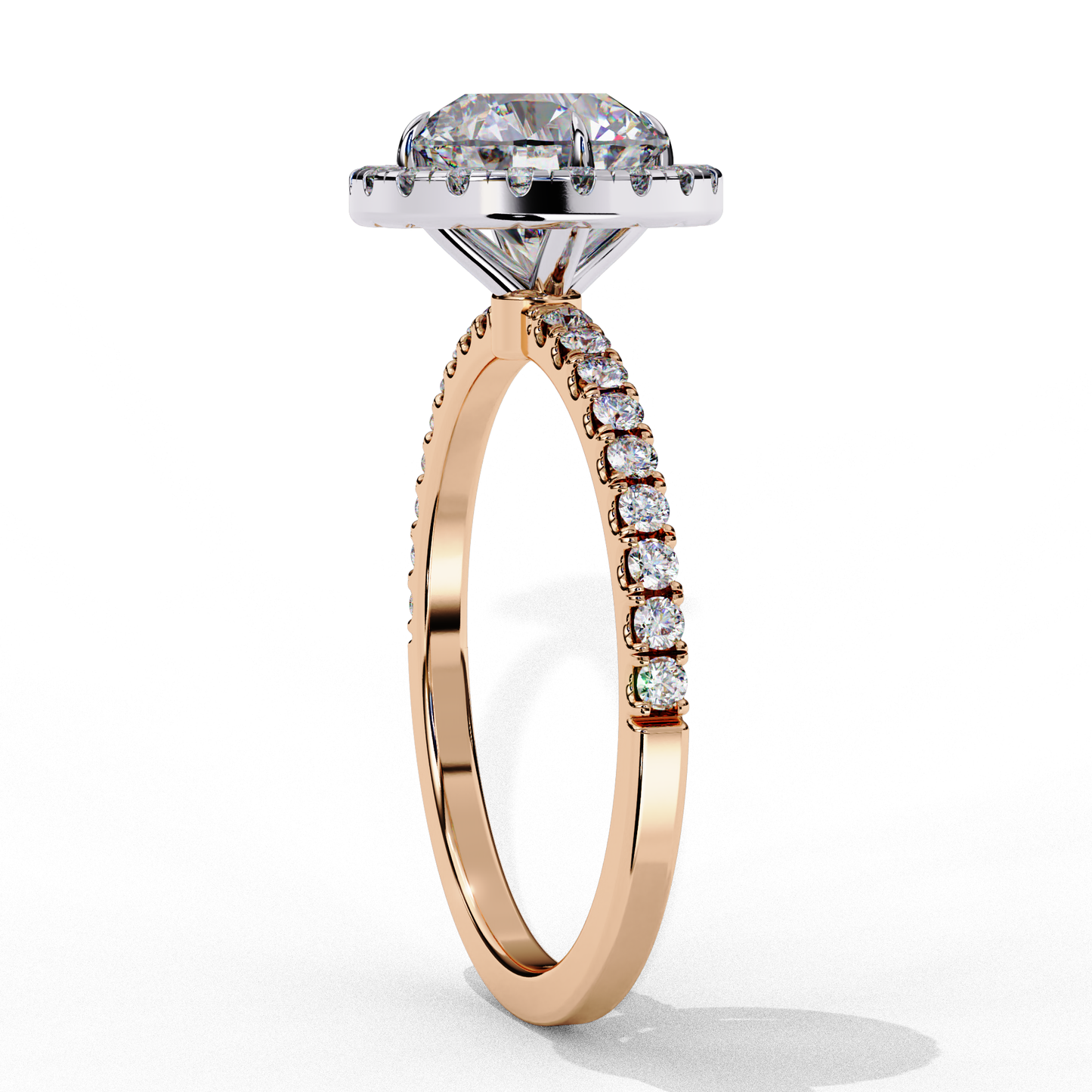 The Halo Pavé Engagement Ring