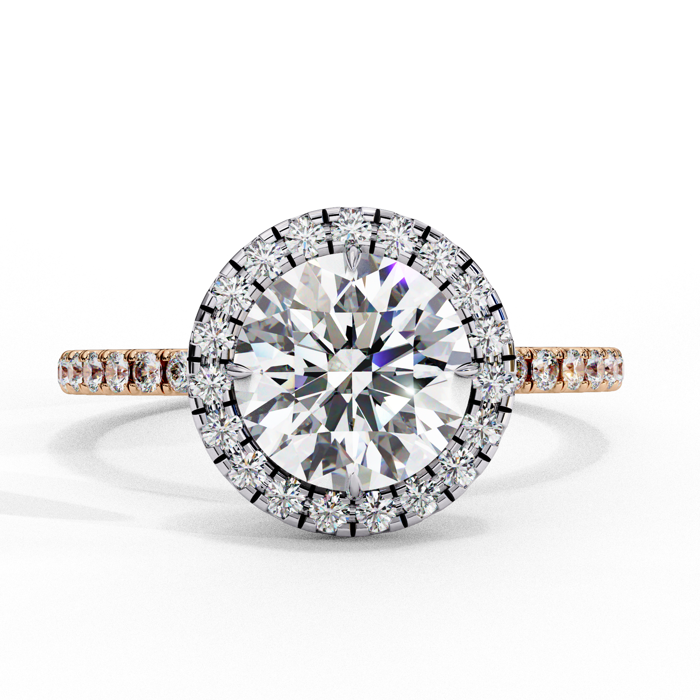 The Halo Pavé Engagement Ring
