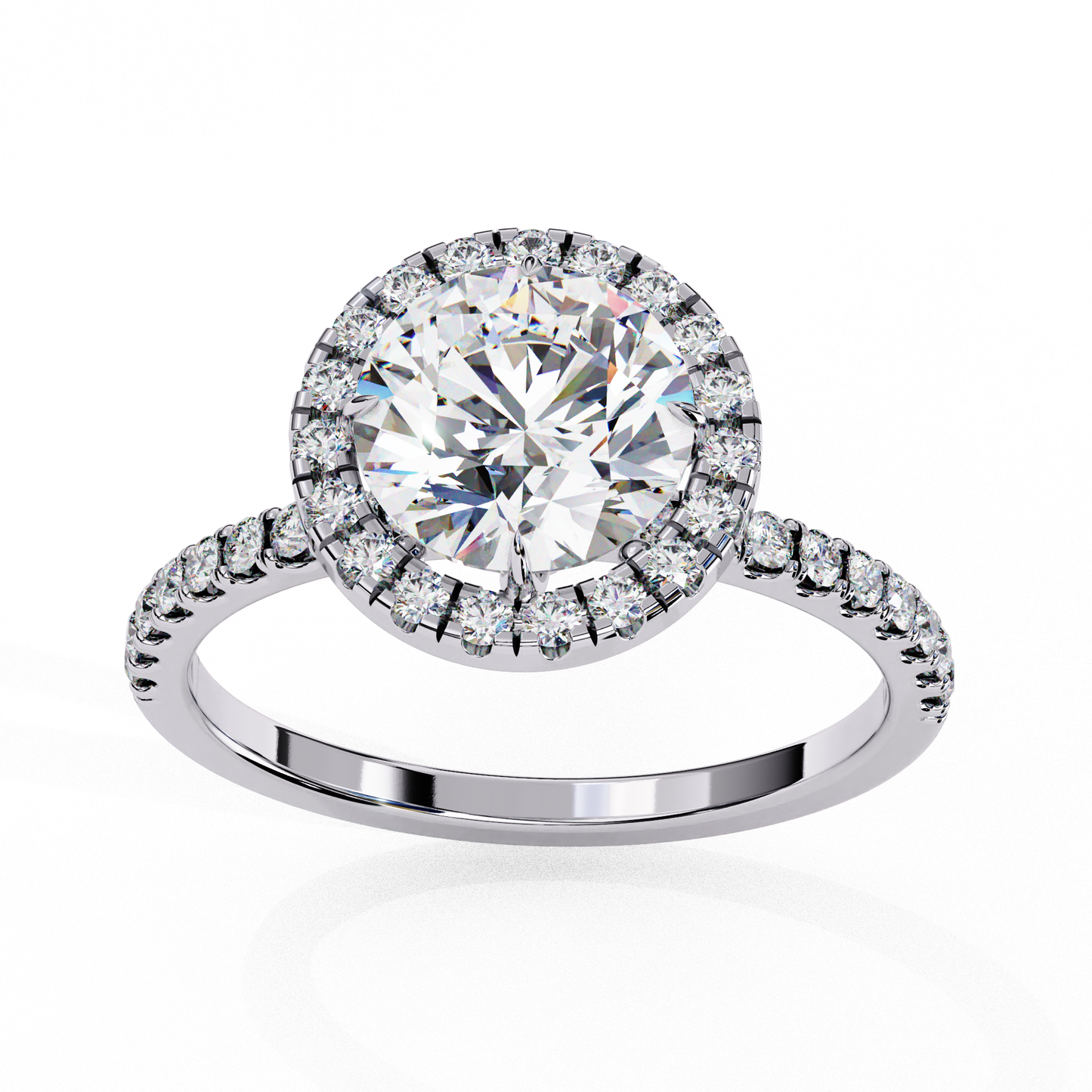 The Halo Pavé Engagement Ring