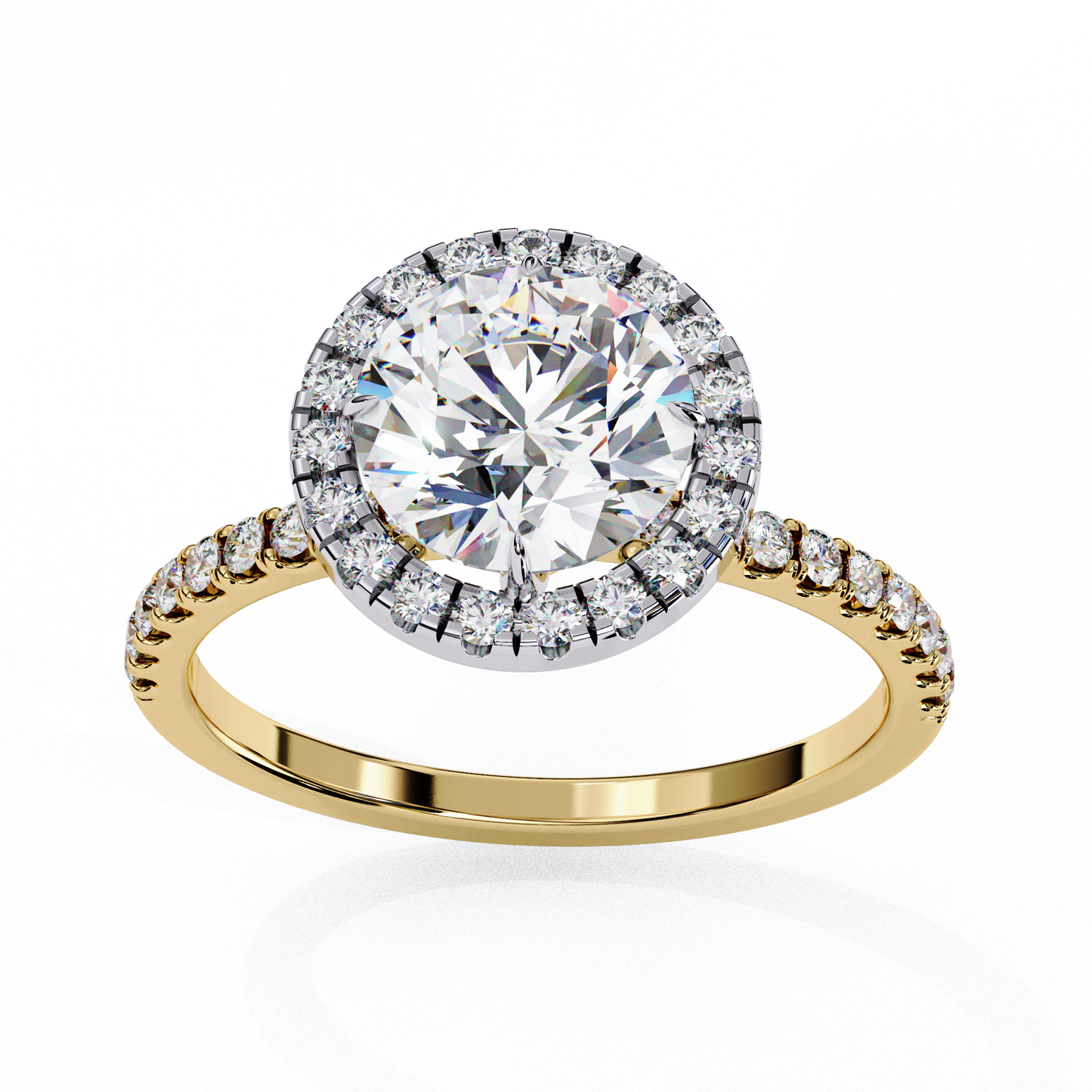 The Halo Pavé Engagement Ring