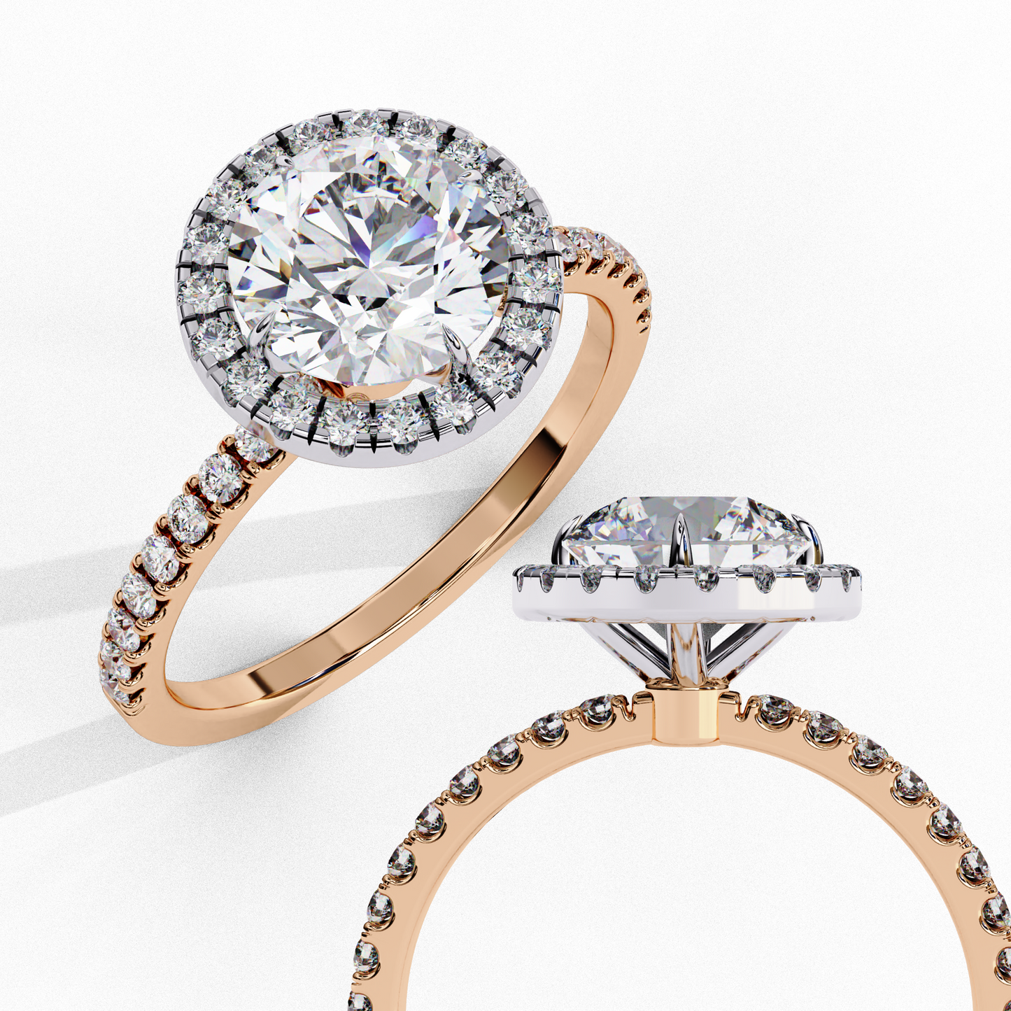 The Halo Pavé Engagement Ring