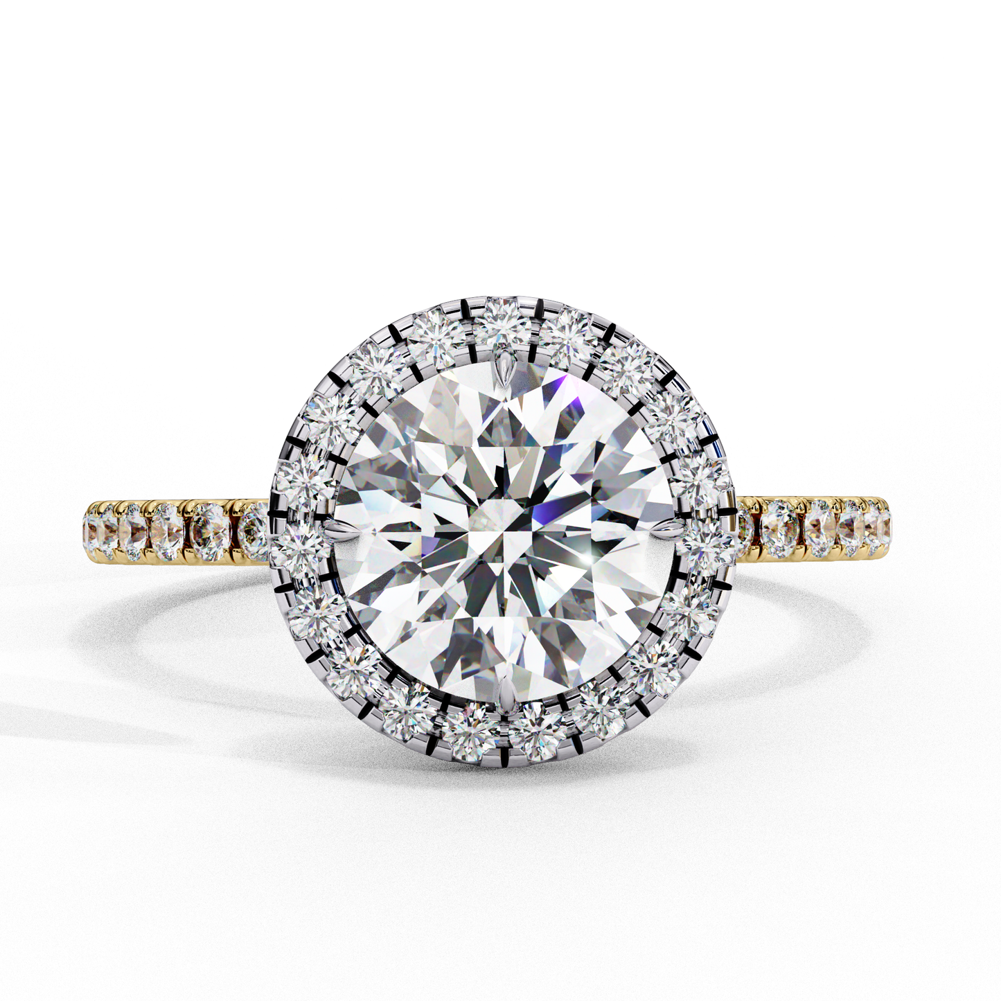 The Halo Pavé Engagement Ring