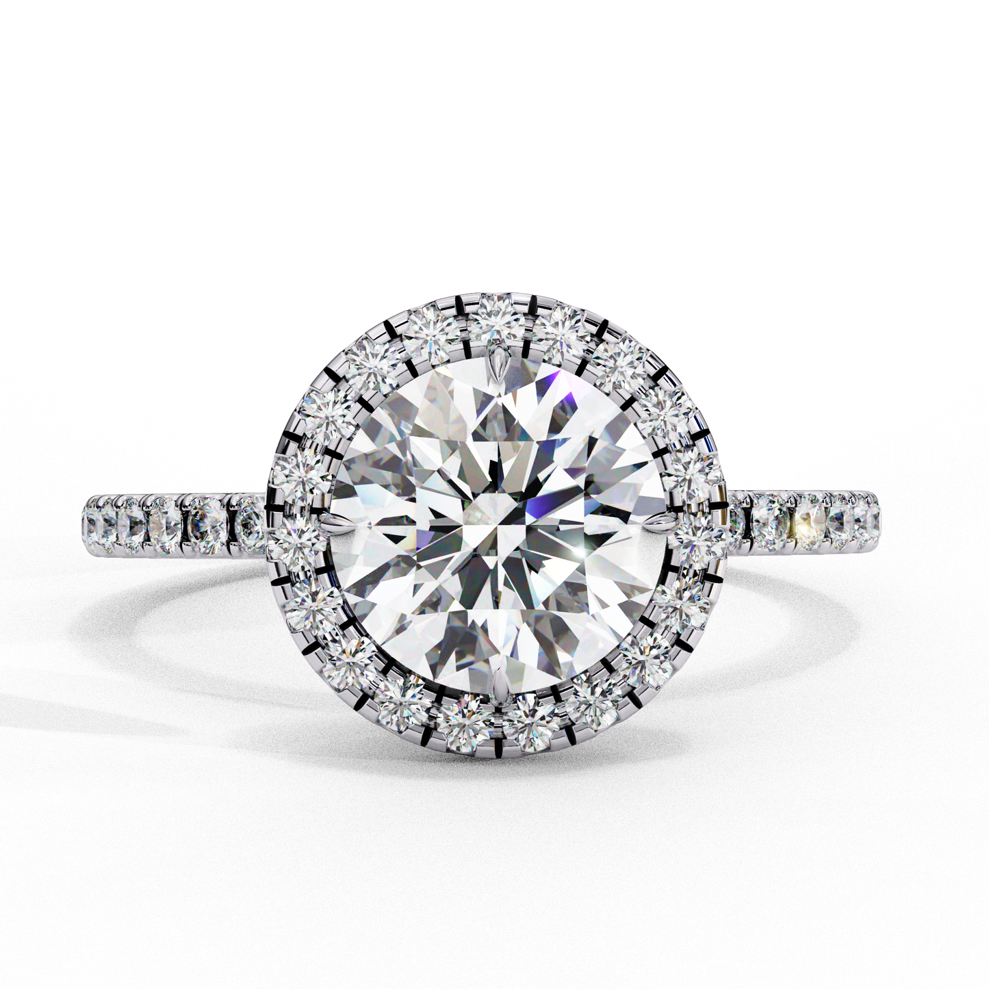 The Halo Pavé Engagement Ring