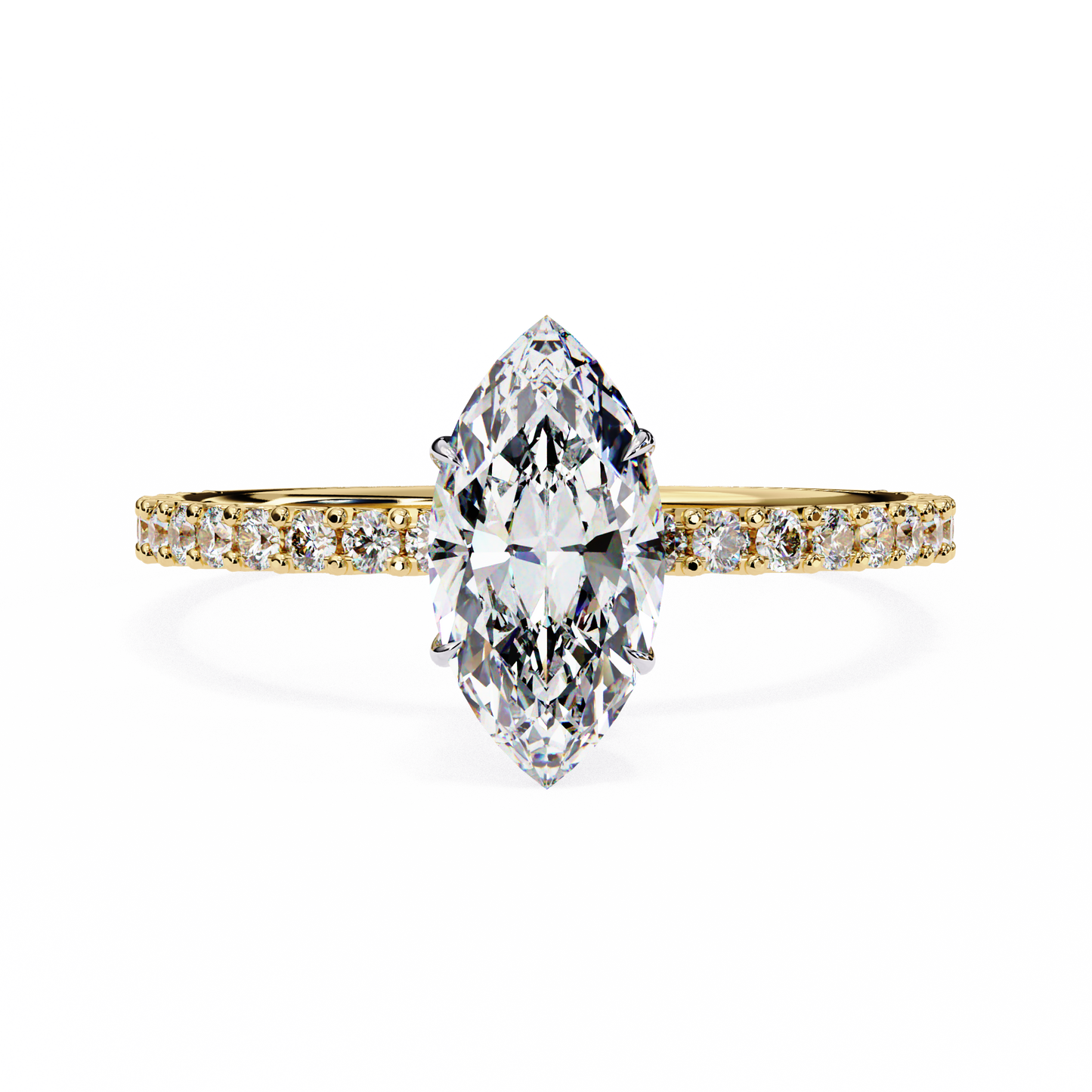 The Veiled Halo Engagement Ring
