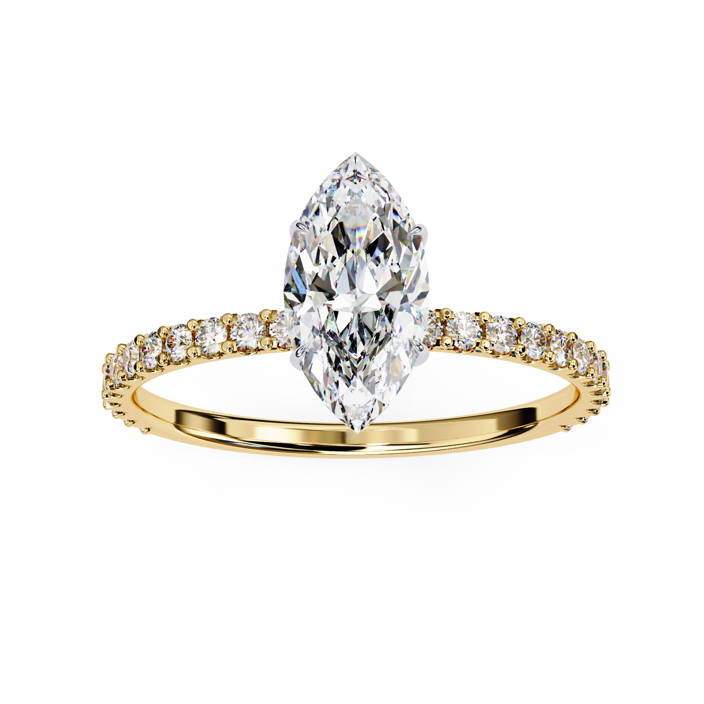 The Veiled Halo Engagement Ring