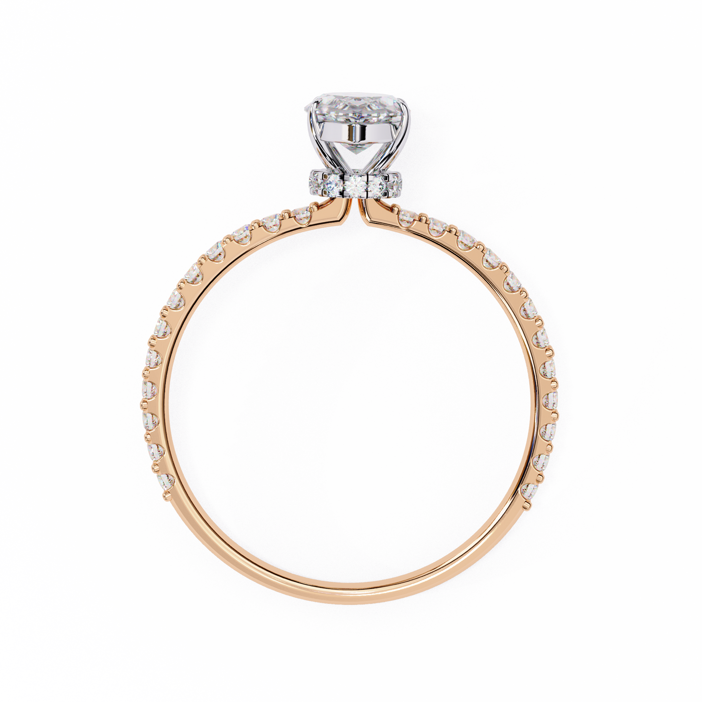 The Veiled Halo Engagement Ring