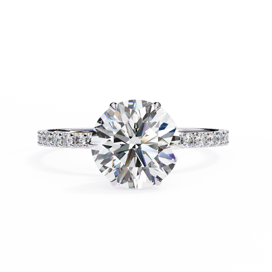 The Veiled Halo Engagement Ring