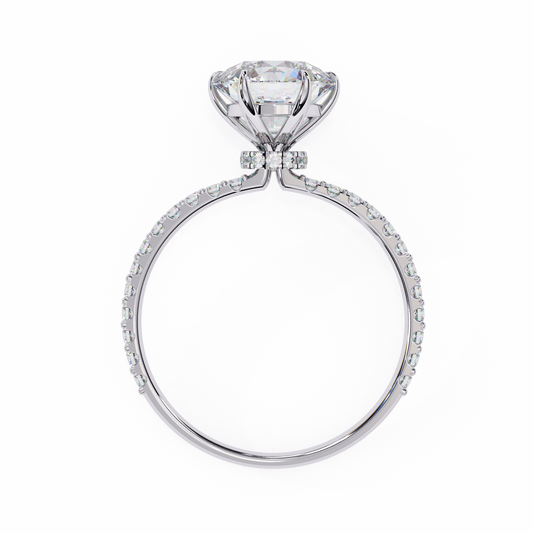 The Veiled Halo Engagement Ring