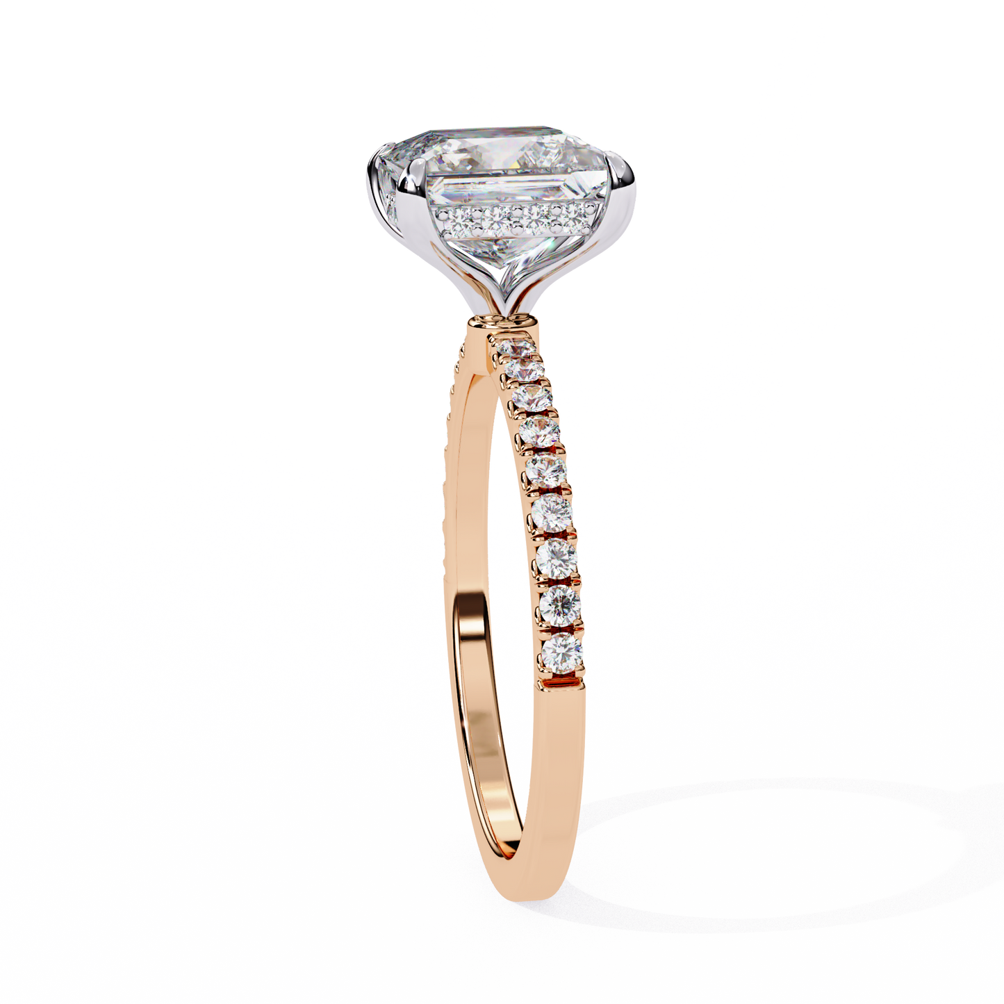 The Classic Princess Hidden Halo Engagement Ring