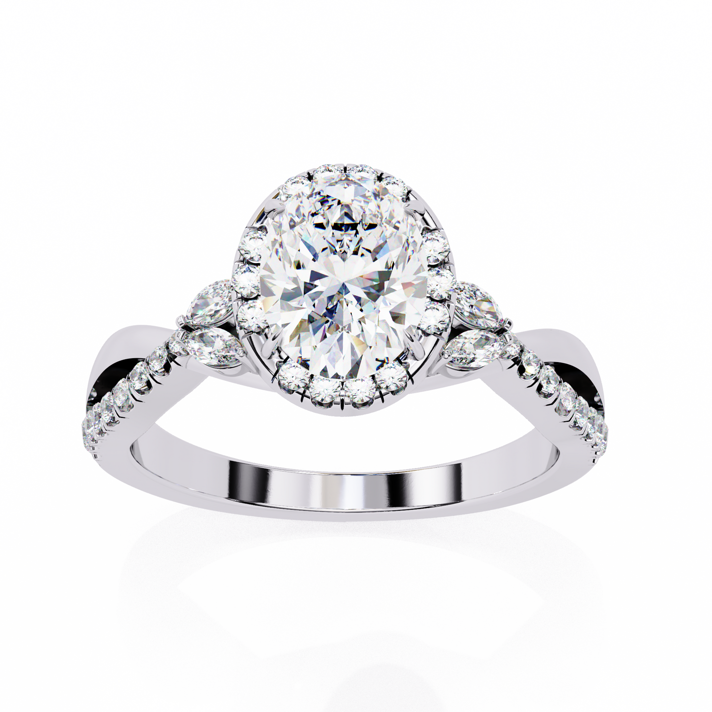 The Twisted Floral Engagement Ring