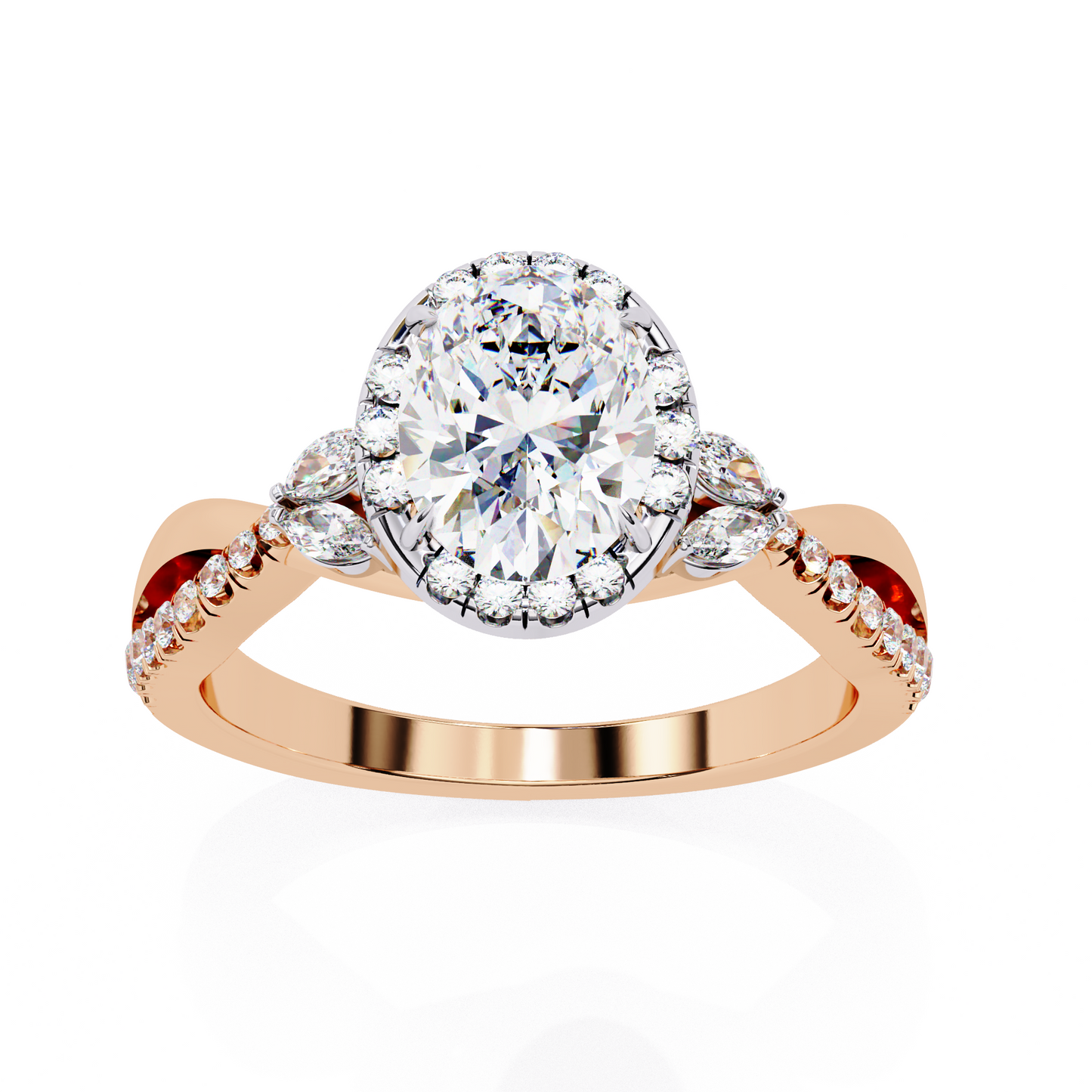 The Twisted Floral Engagement Ring
