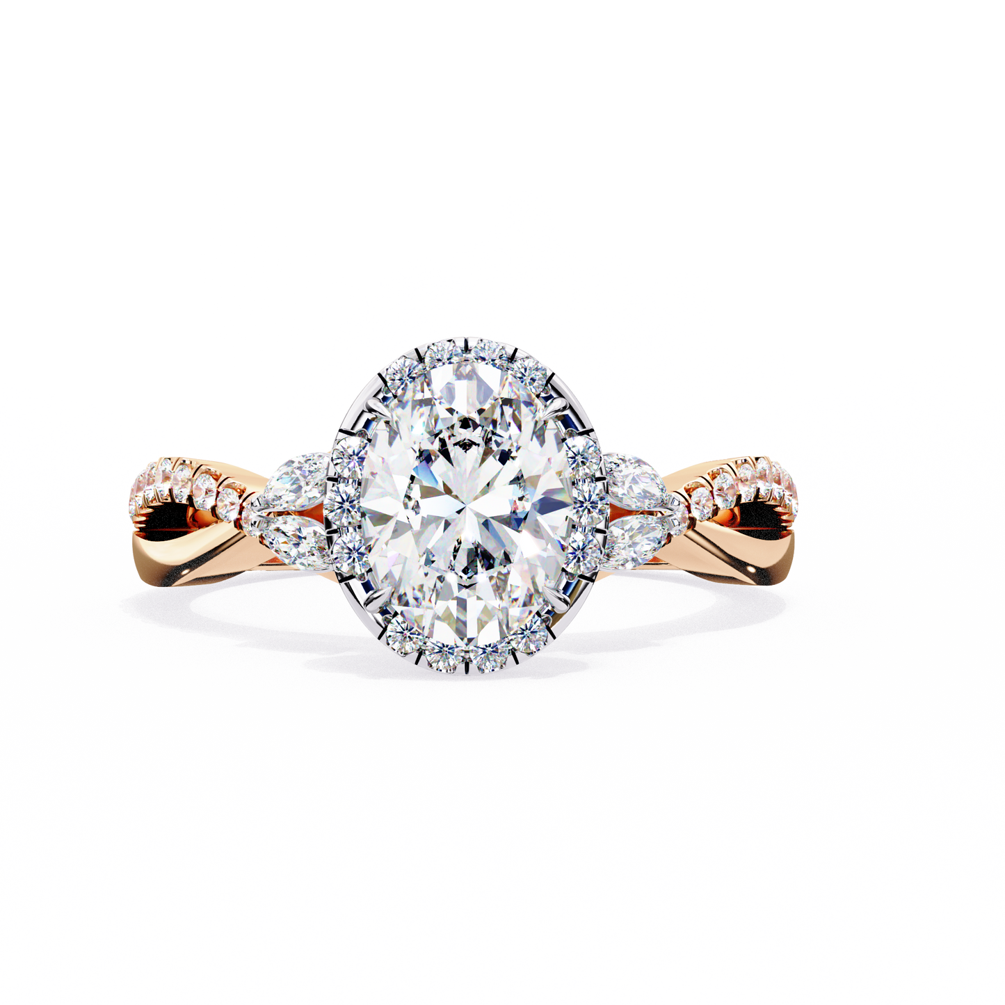 The Twisted Floral Engagement Ring