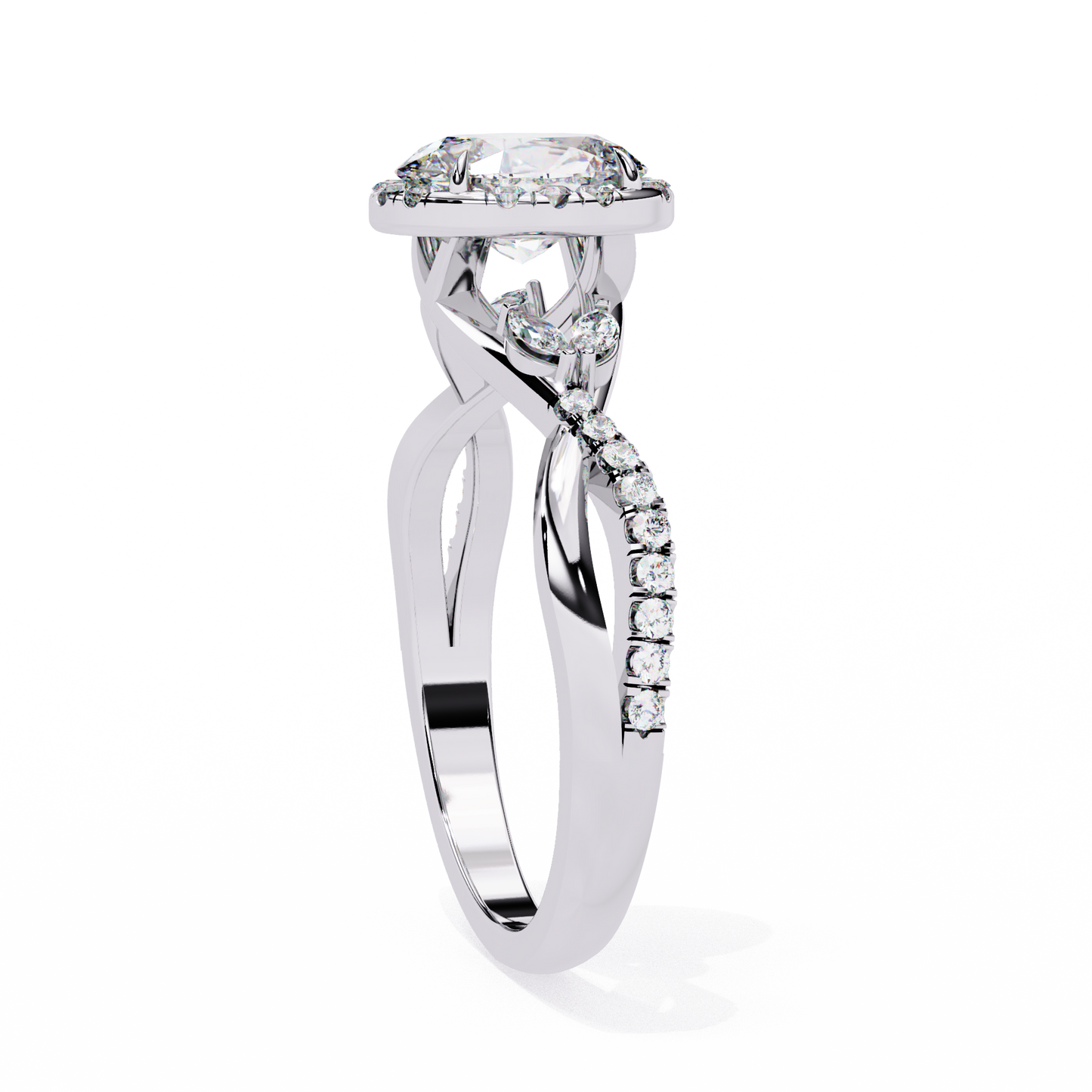 The Twisted Floral Engagement Ring