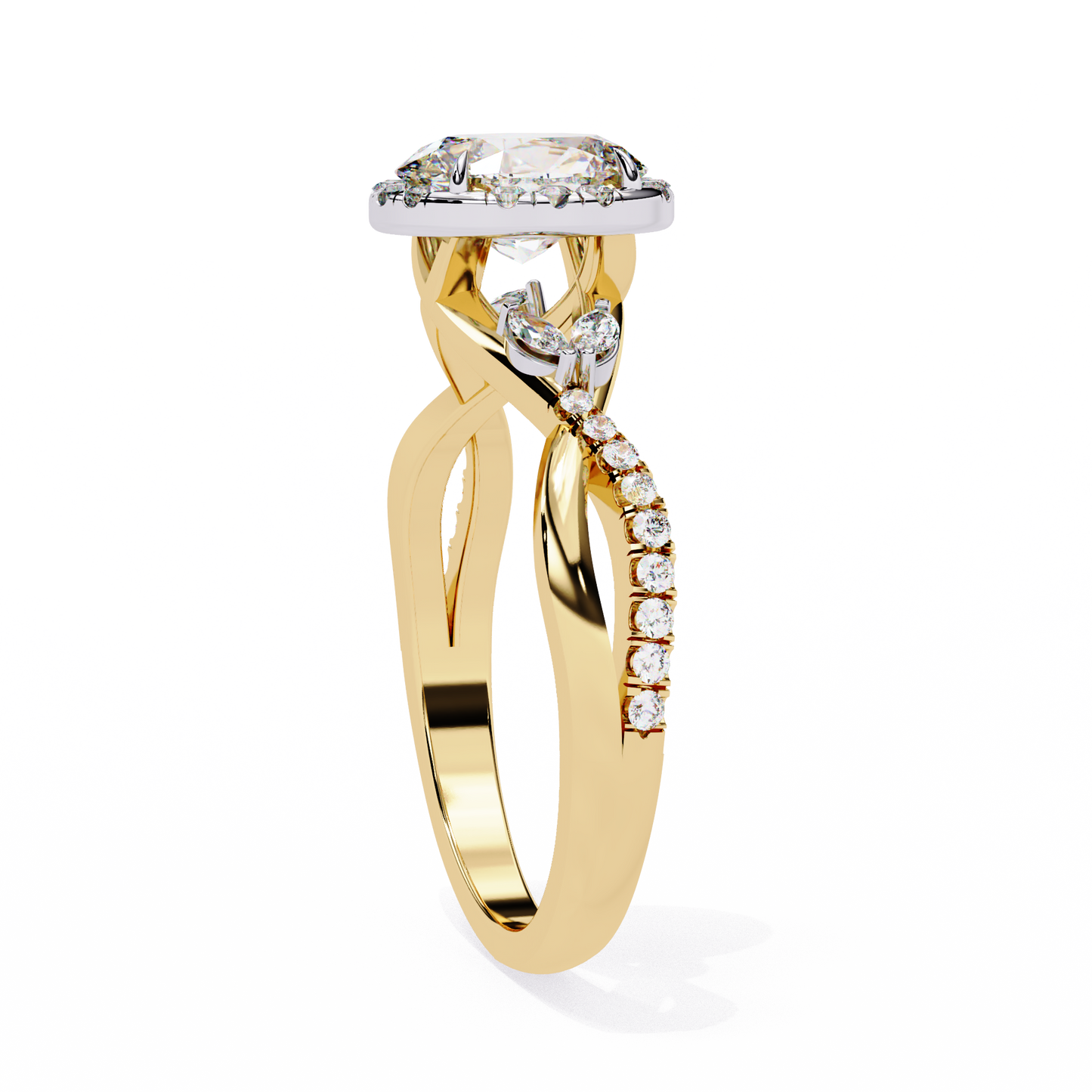 The Twisted Floral Engagement Ring