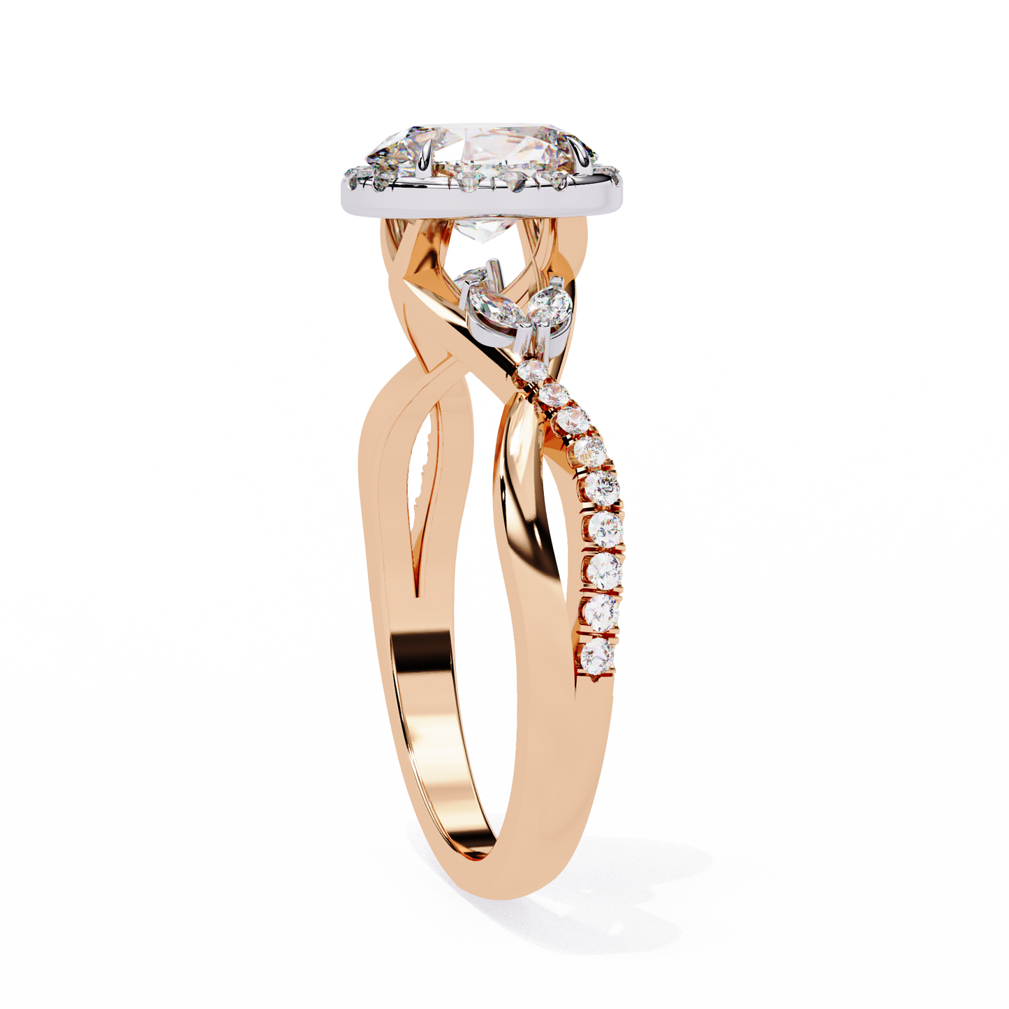 The Twisted Floral Engagement Ring