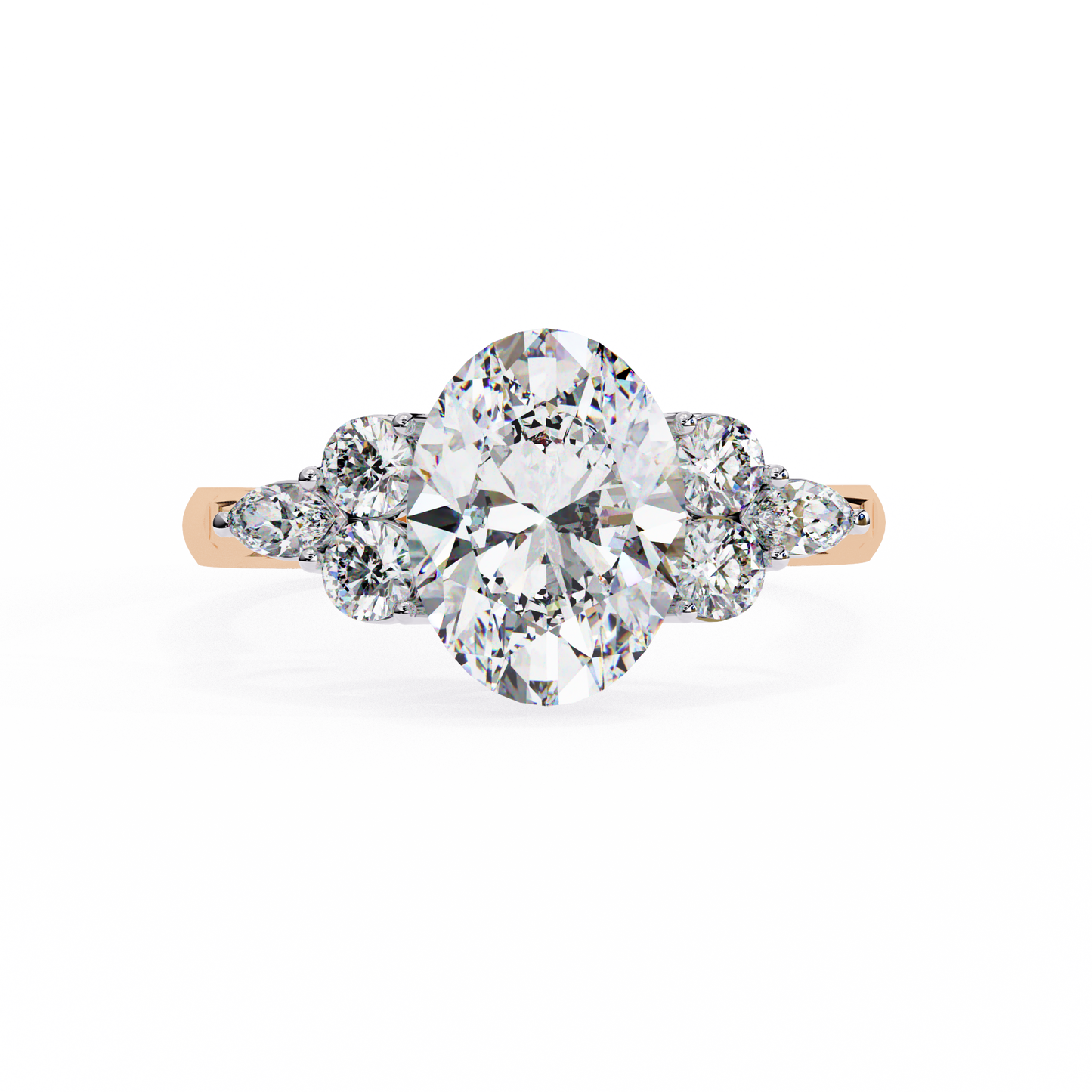 The Oval Cluster Engagement Ring