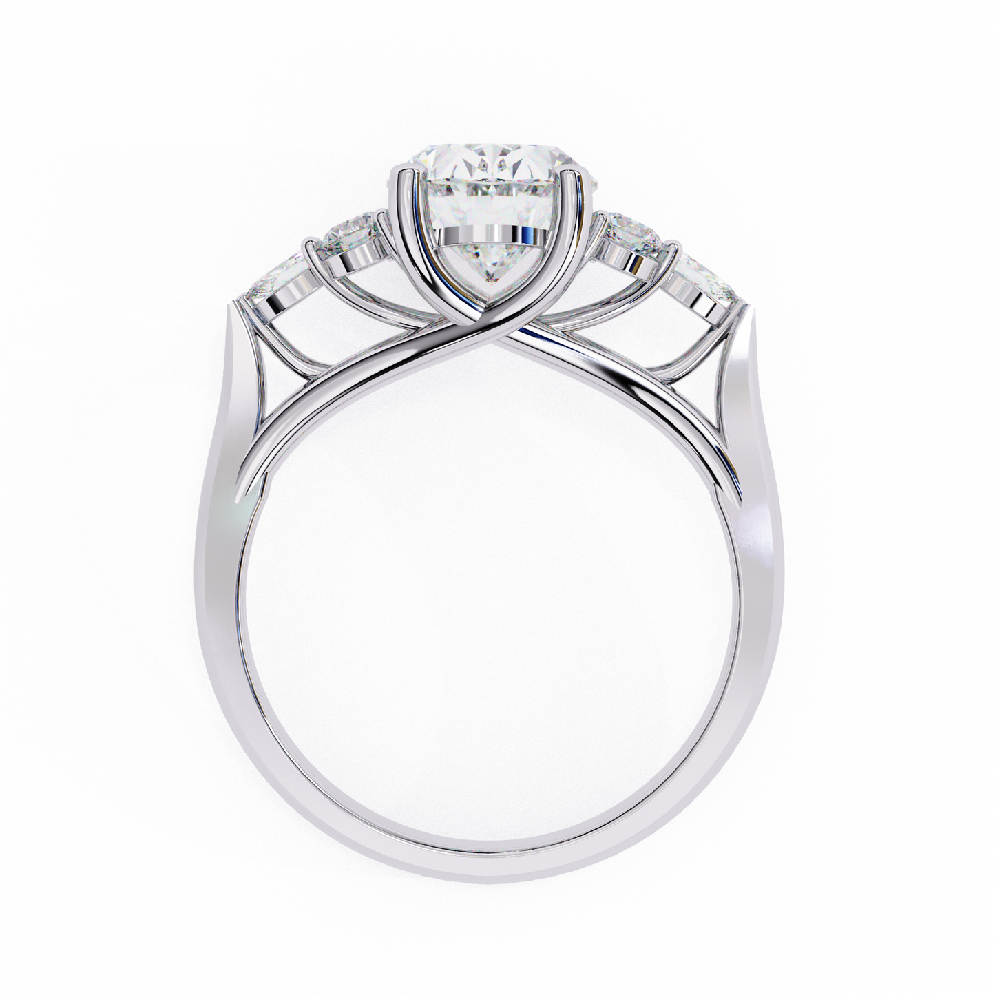The Oval Cluster Engagement Ring