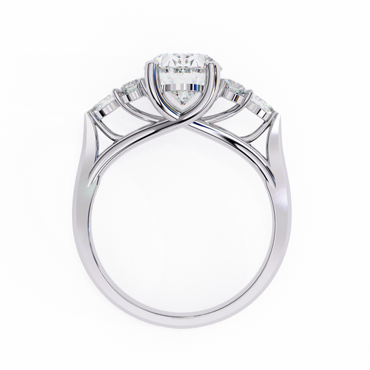 The Oval Cluster Engagement Ring