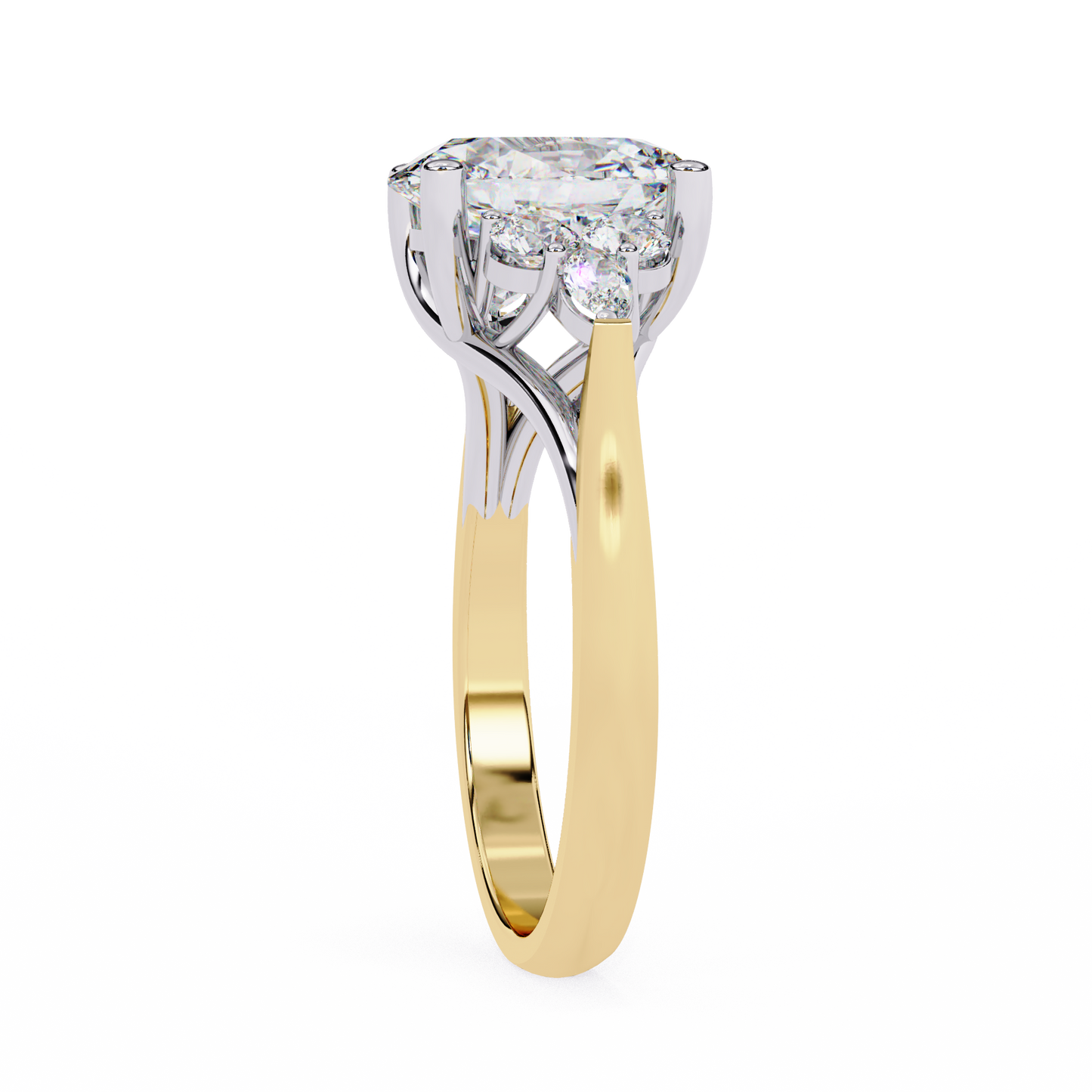 The Oval Cluster Engagement Ring