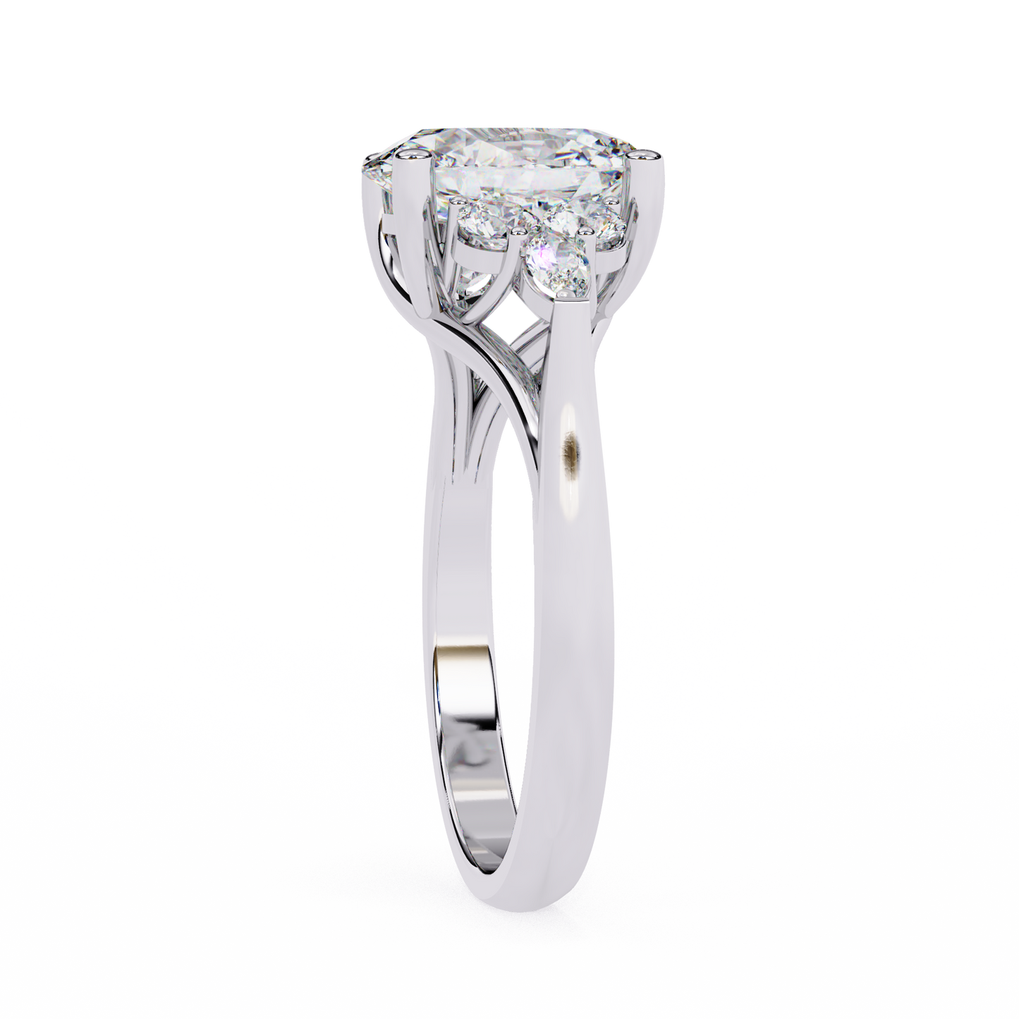 The Oval Cluster Engagement Ring
