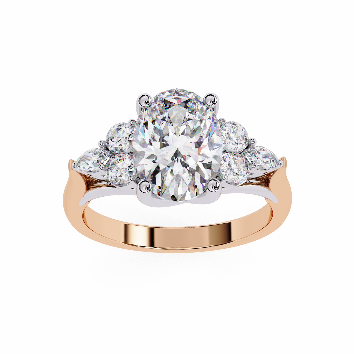 The Oval Cluster Engagement Ring