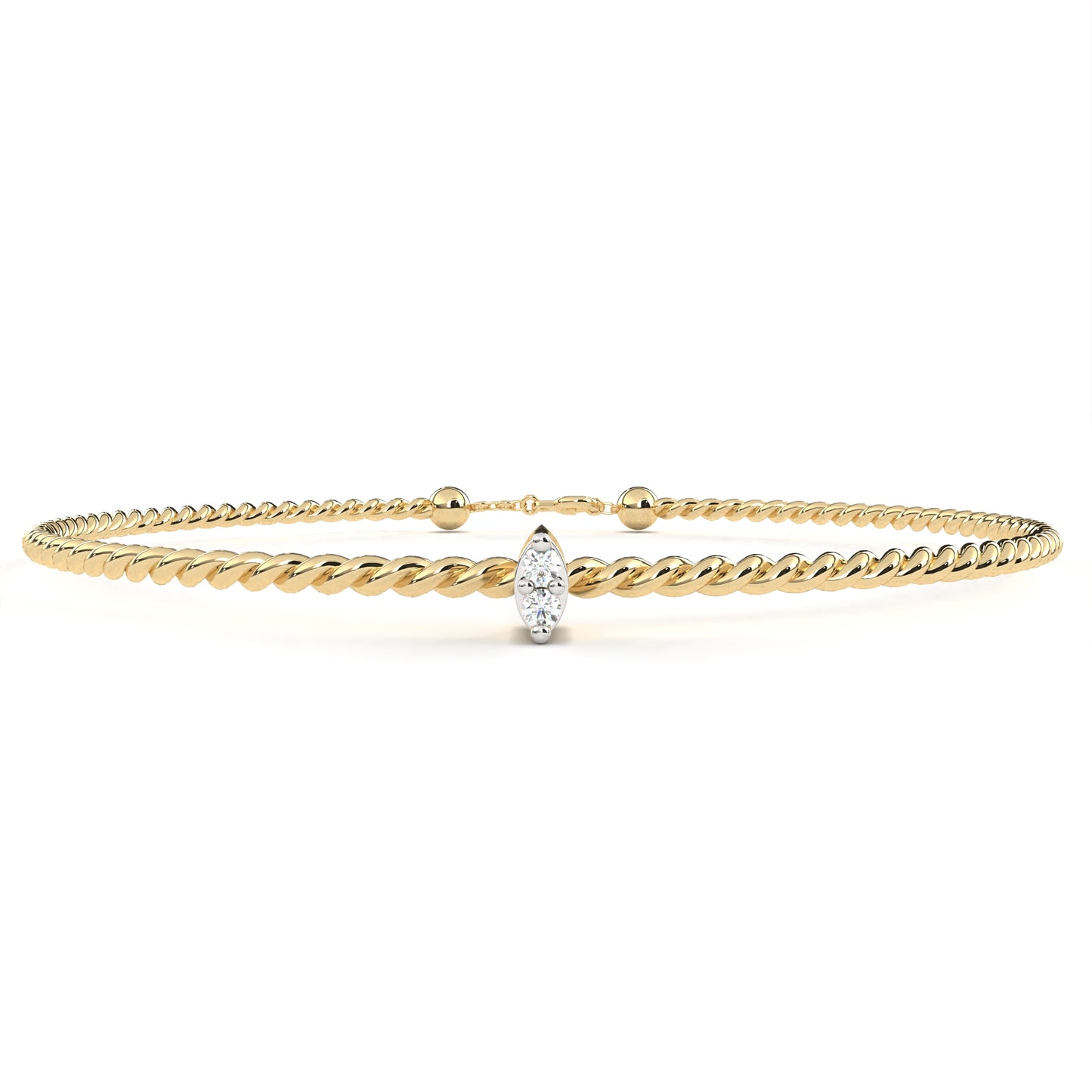 Marquise Diamond Cord Bracelet